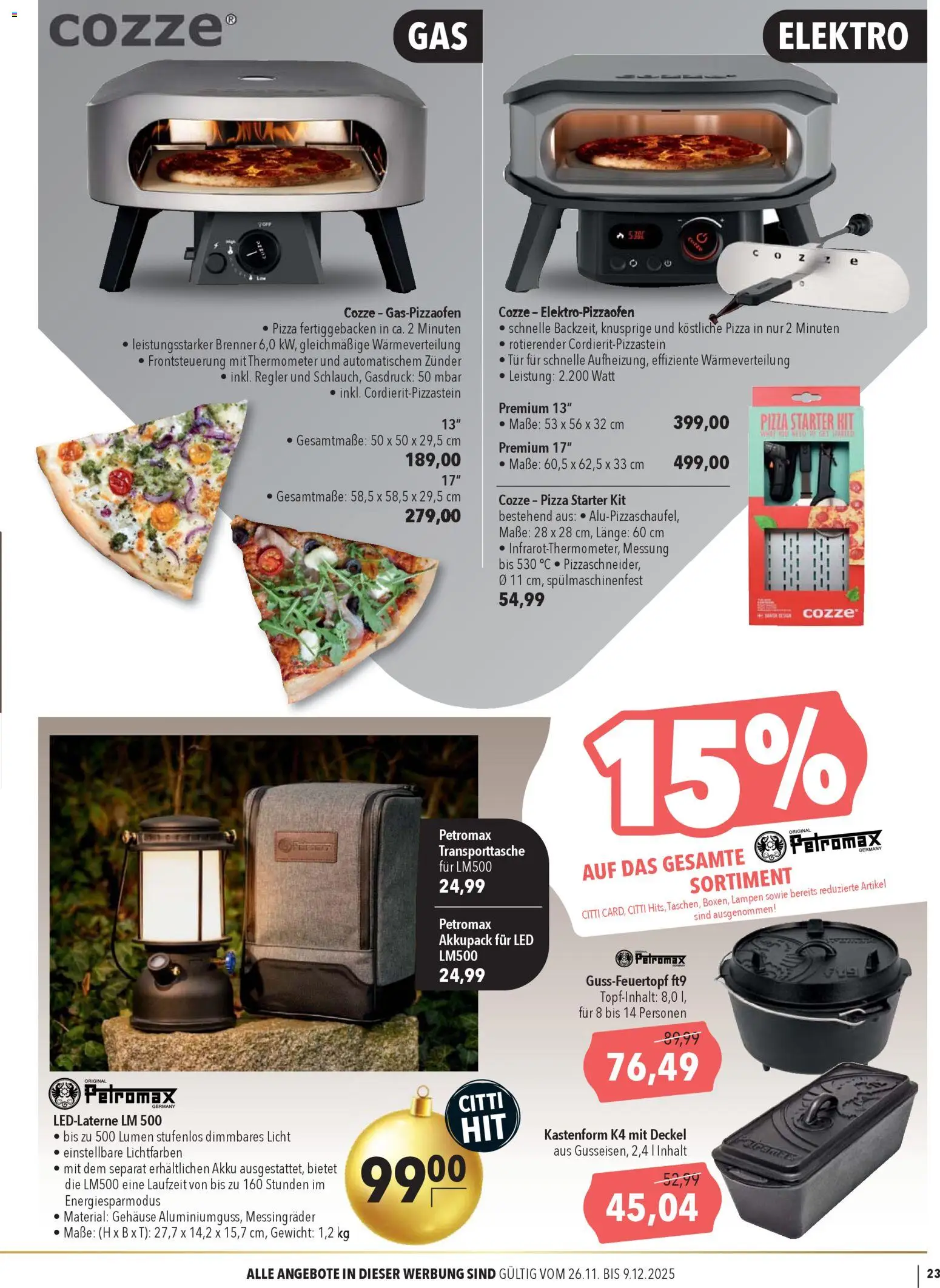 CITTI Markt  Ideen fürs Fest – gültig ab 26.11.2025 | Seite: 23 | Produkte: Gewicht, Thermometer, Tür, Pizza