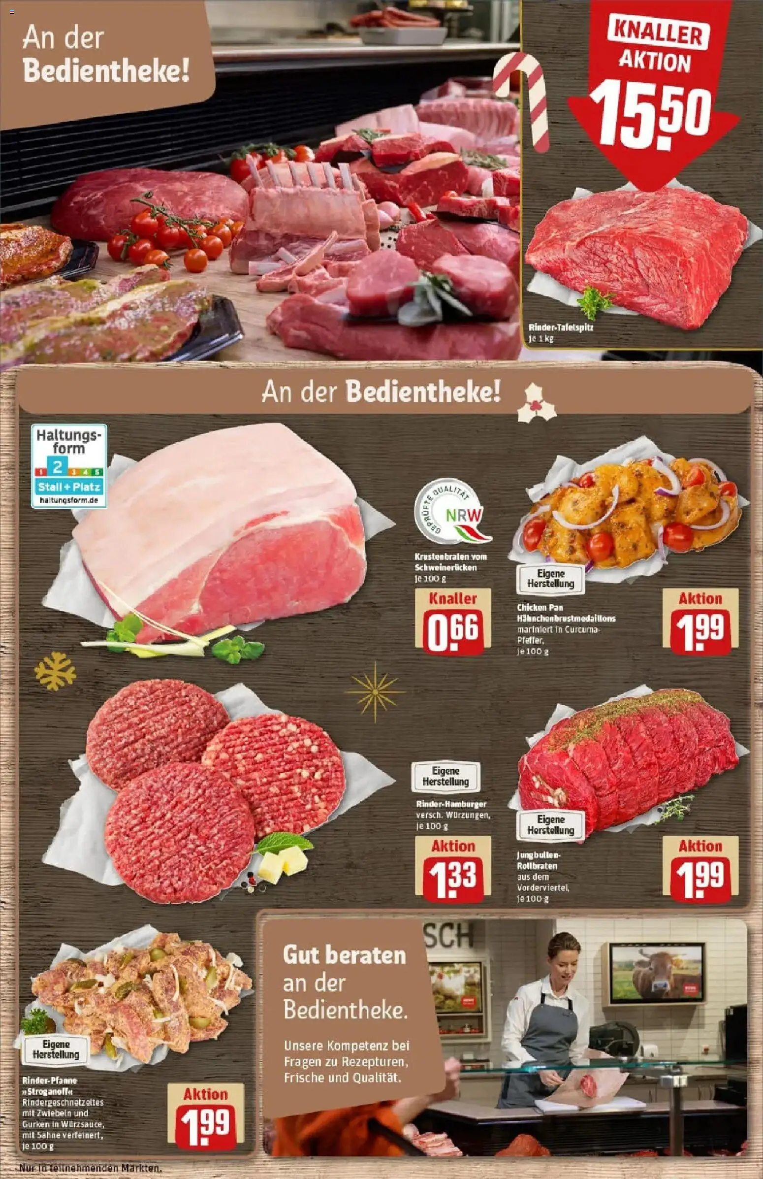 Rewe prospekt Beverungen	 – gültig ab 07.12.2025 | Seite: 10 | Produkte: Krustenbraten, Schweinerucken, Sahne, Gurken