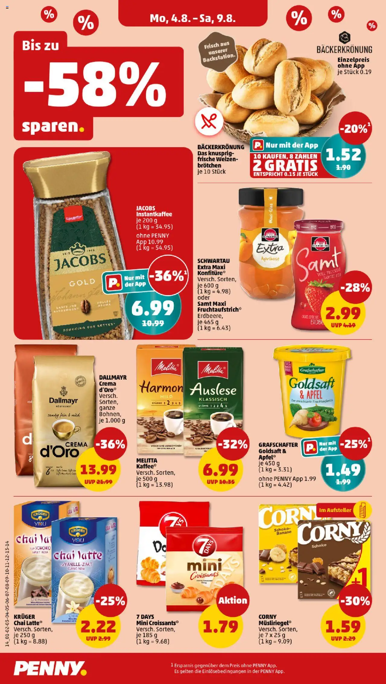 Penny Prospekt 	 - gültig ab dem 04.08.2025 | Seite: 14 | Produkte: Melitta, Äpfel, Dallmayr