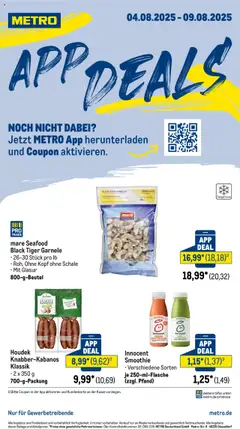 Metro - App Deals gültig ab dem 04.08.2025