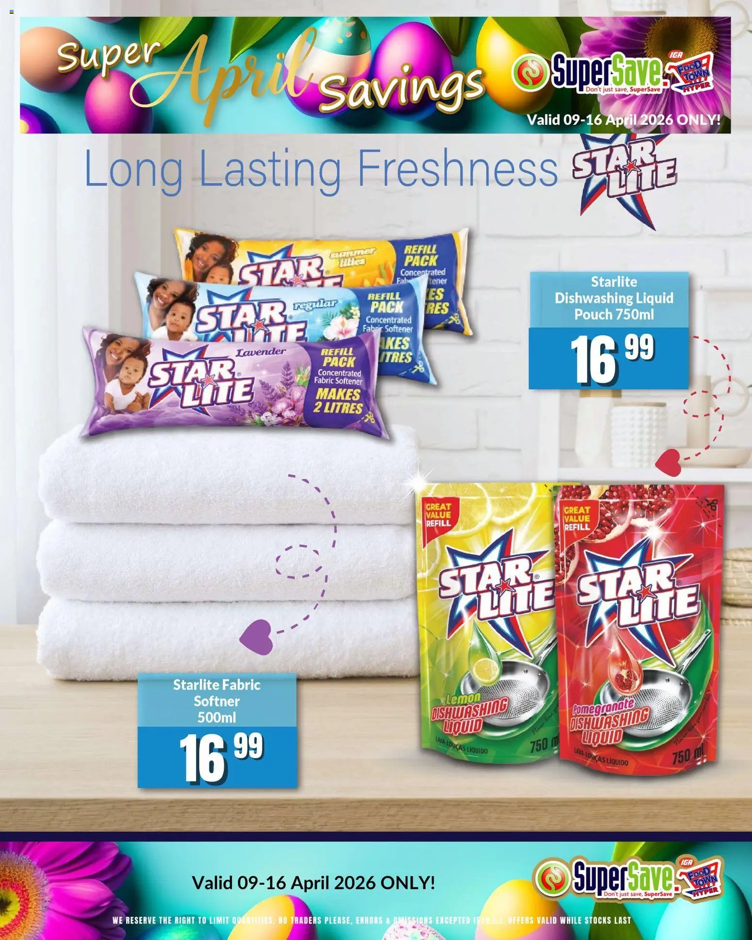 New Super Save catalogue – valid from 09.04.2026 | Page: 62 | Products: Softner, Fabric softener, Lemon, Dishwashing liquid