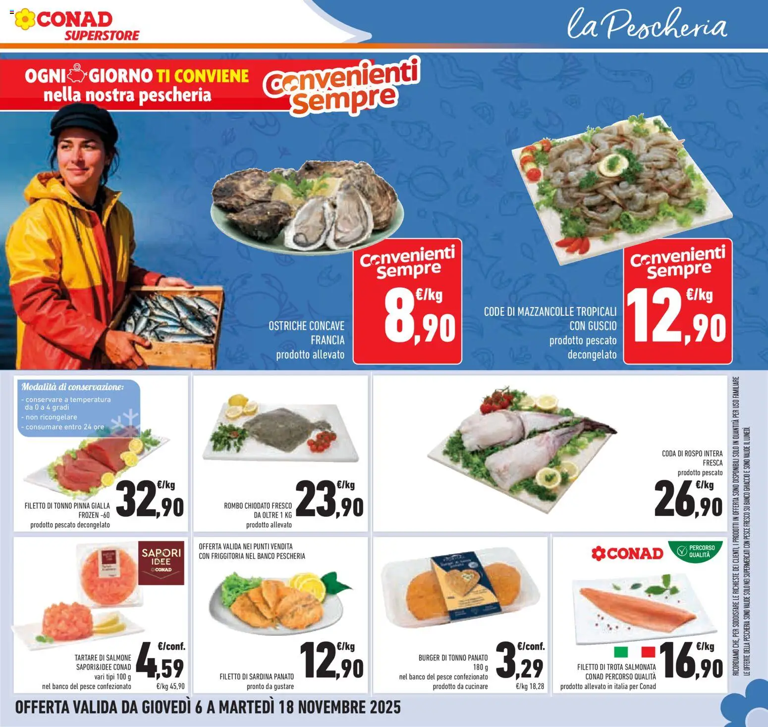Volantino Conad del 06.11.2025 | Pagina: 17 | Prodotti: Salmone, Pesce, Trota, Tonno