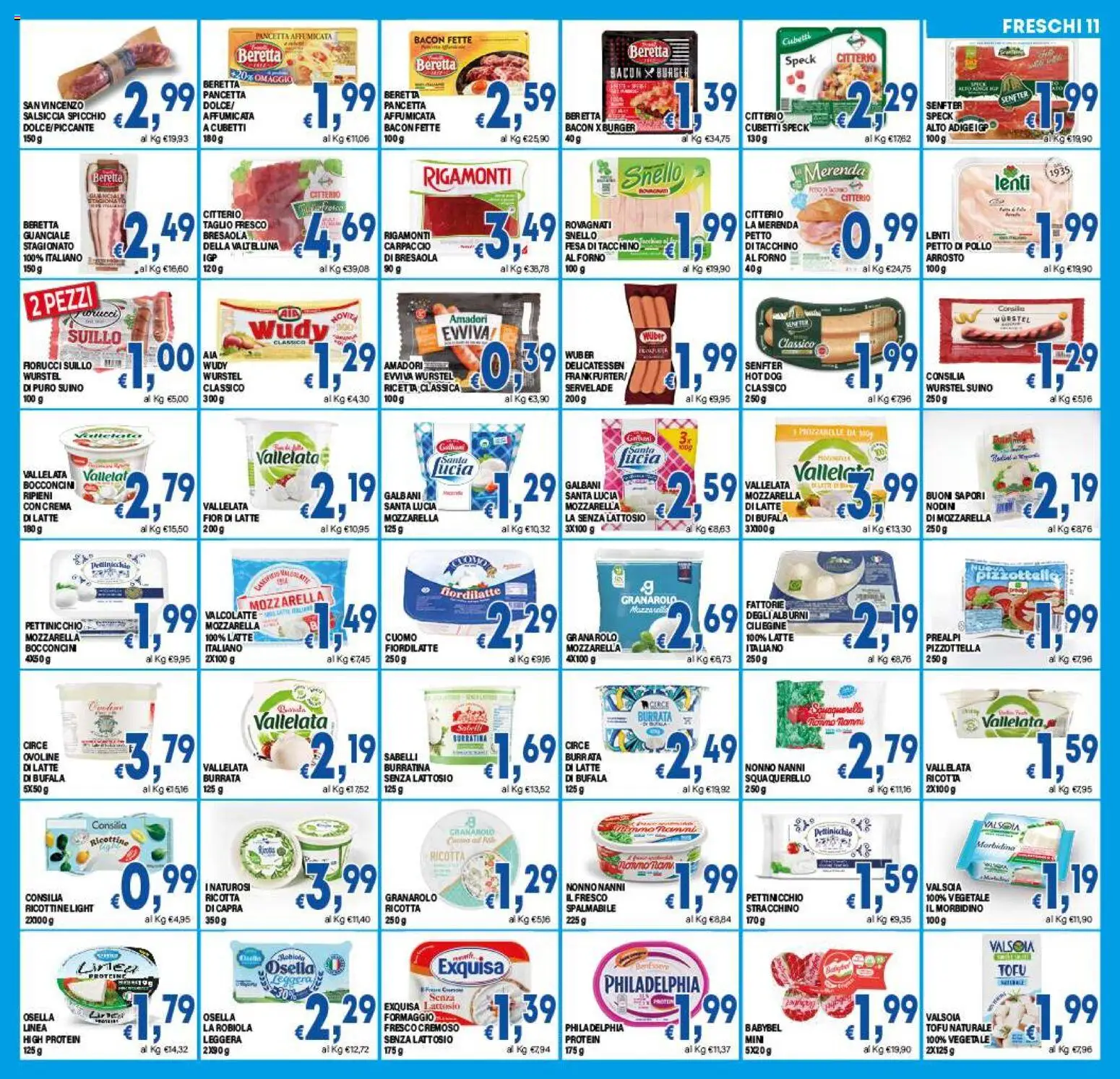 Volantino DEM del 27.11.2025 | Pagina: 11 | Prodotti: Petto di Pollo, Mozzarella, Formaggio, Stracchino