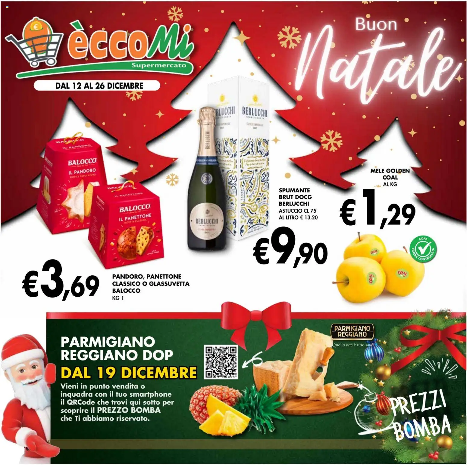 Volantino Coal del 12.12.2025 | Pagina: 1 | Prodotti: Mele, Panettone, Parmigiano reggiano, Parmigiano