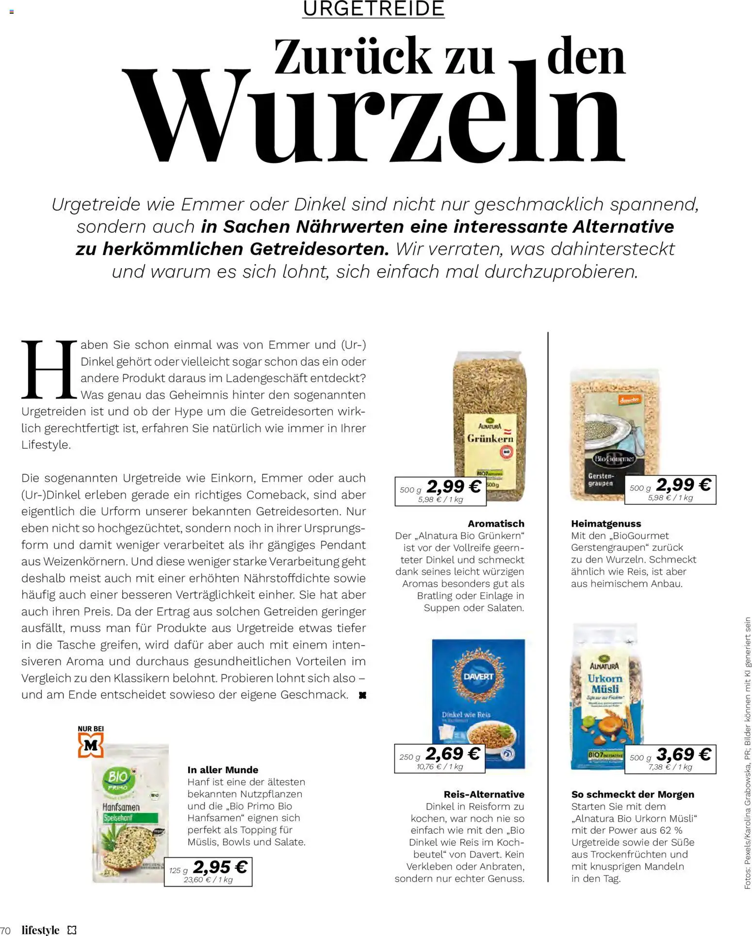 Müller - Lifestyle – gültig ab 01.01.2026 | Seite: 70 | Produkte: Musli, Tasche, Mandeln, Reis