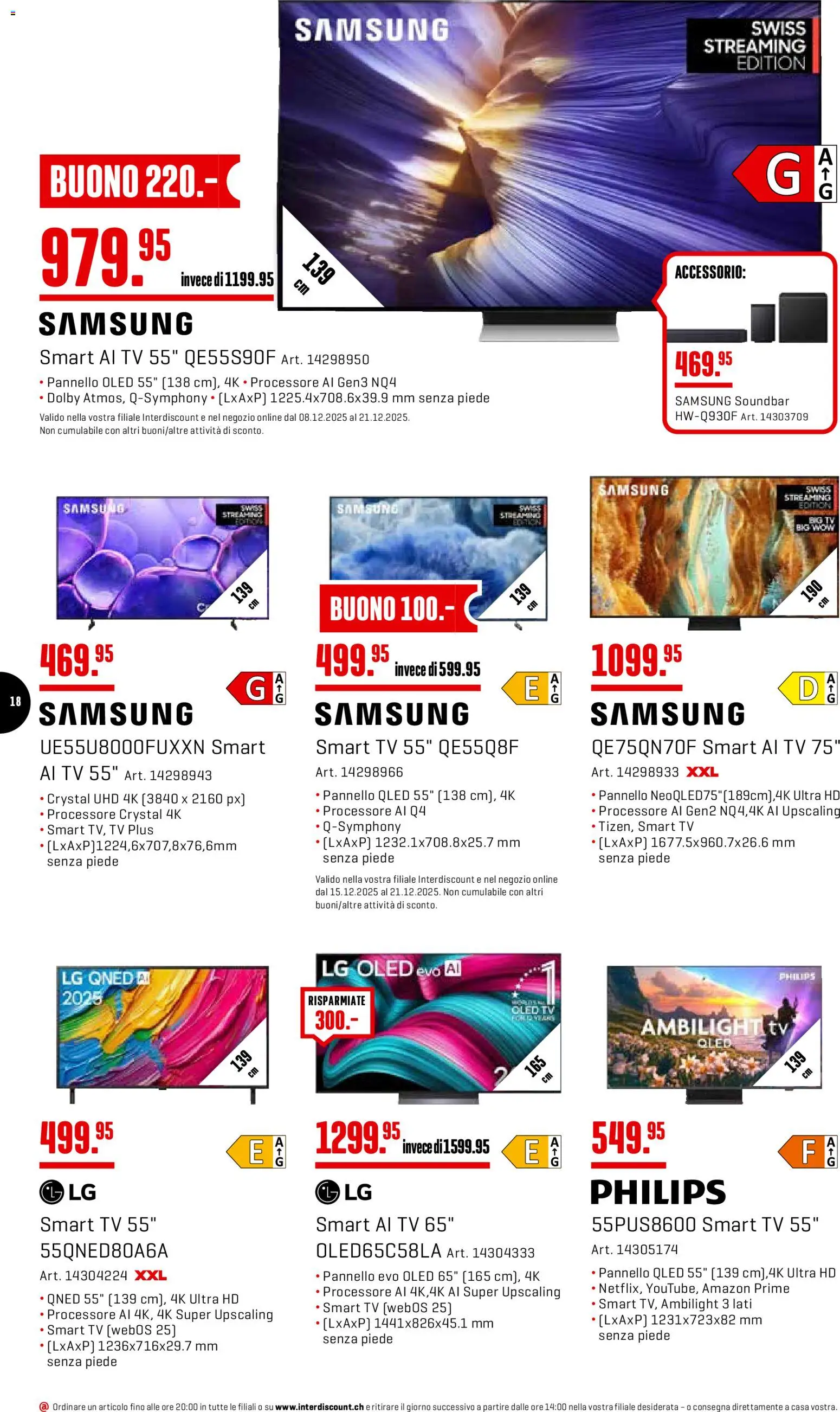 Interdiscount Aktionen Christmas IT – gültig ab 15.12.2025 | Seite: 18 | Produkte: TV, Samsung, LG, Philips