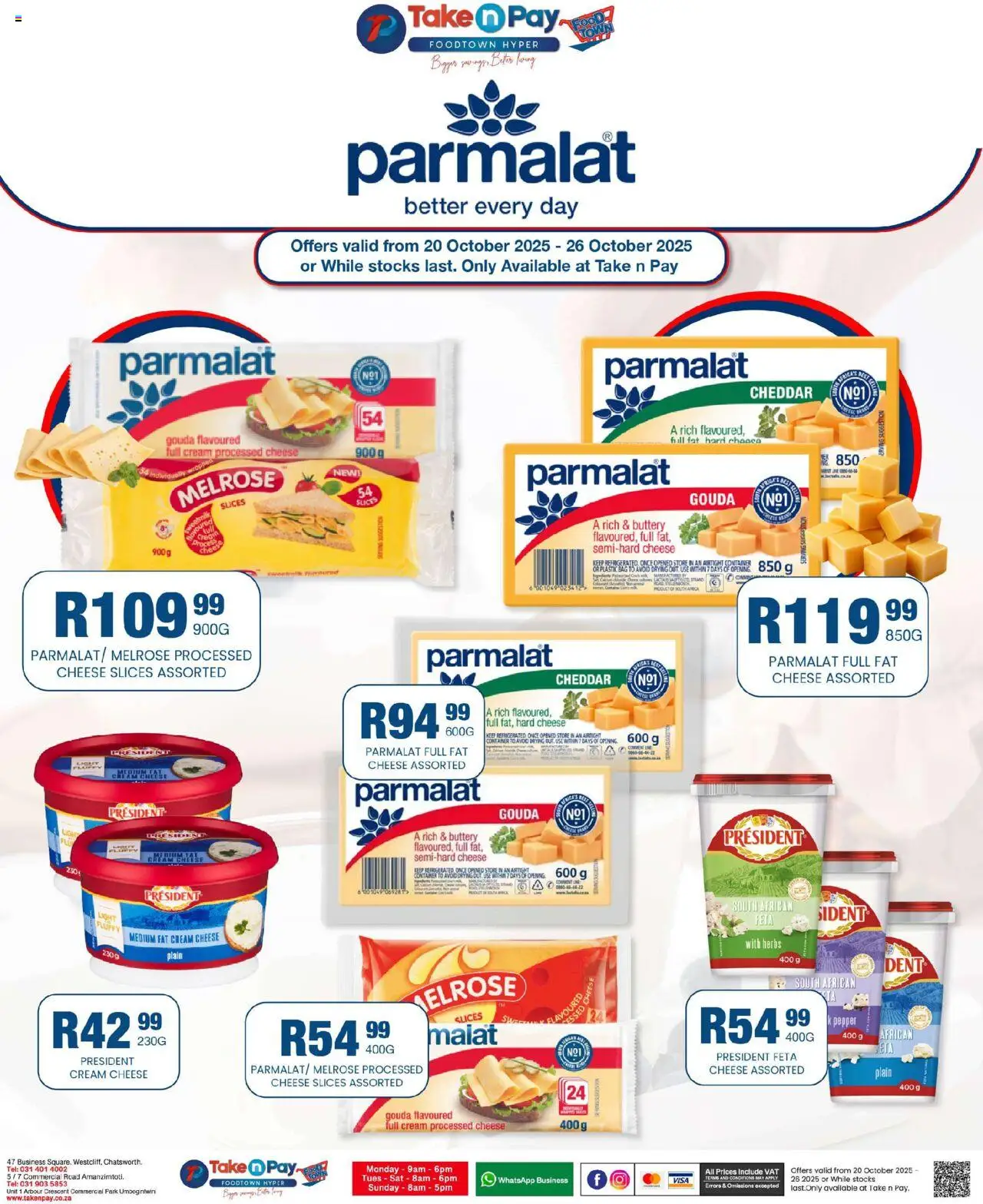 New Take n Pay catalogue – valid from 20.10.2025 | Page: 15 | Products: Bag, Cheese, Cream, Herbs