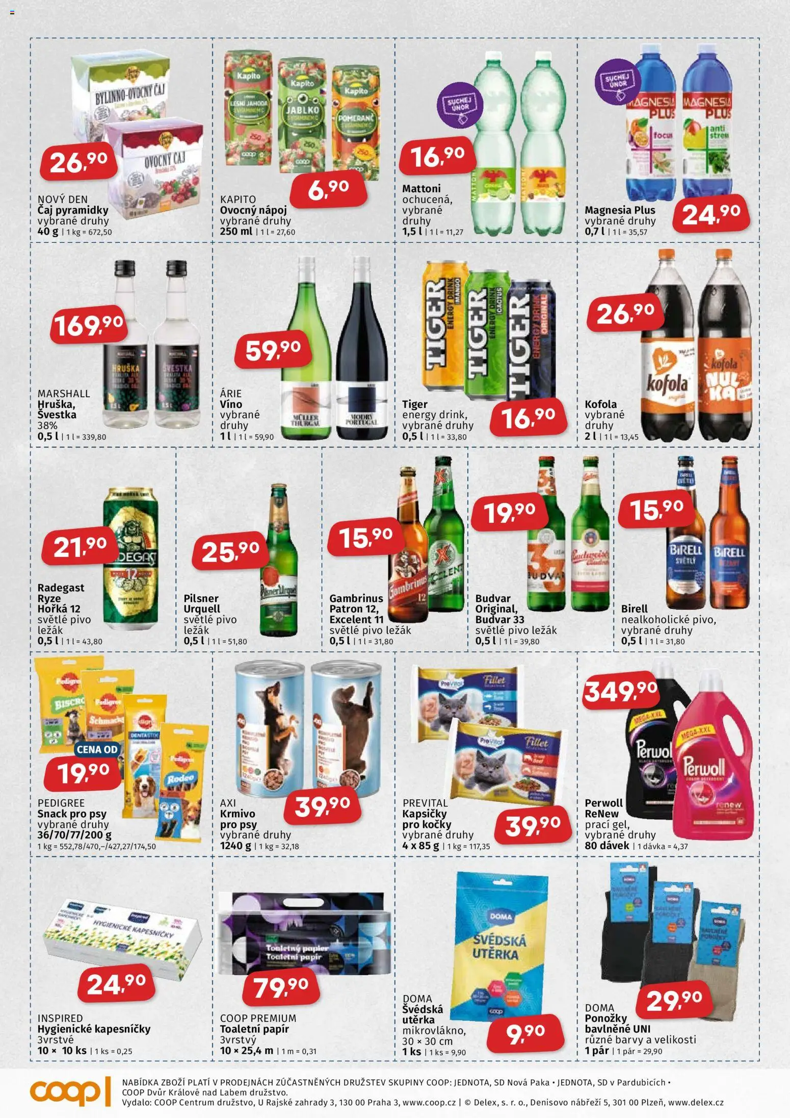 Coop leták - Východočeský region od 25.02.2026 | Strana: 4 | Produkty: Excelent 11, Magnesia, Budvar 33, Barvy