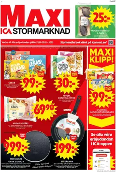ICA Maxi - Black Friday - Förhandsvisning av reklamblad från butik ICA Maxi aktuell från 17.11.2025