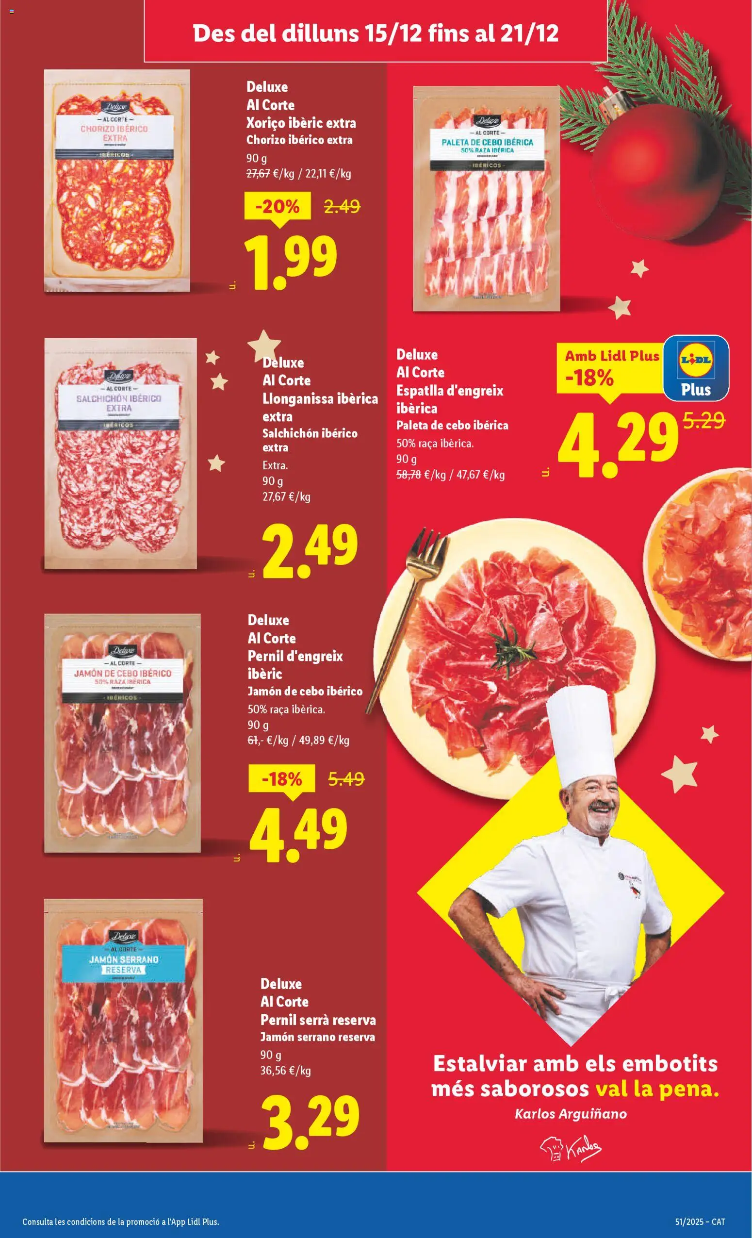 Lidl folleto │ válido desde el 15.12.2025 | Página: 15 | Productos: Jamón serrano, Jamón