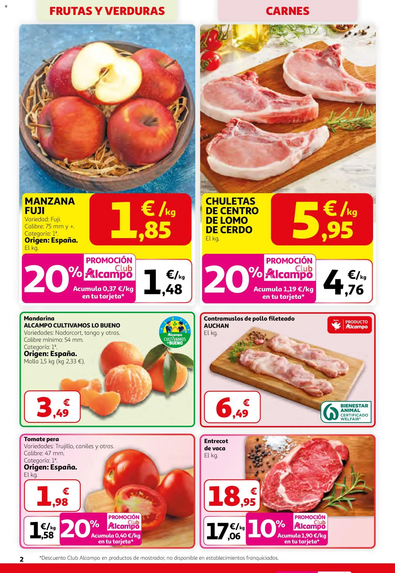 Alcampo - SM Madrid │ válido desde el 26.02.2026 | Página: 2 | Productos: Cerdo, Manzana
