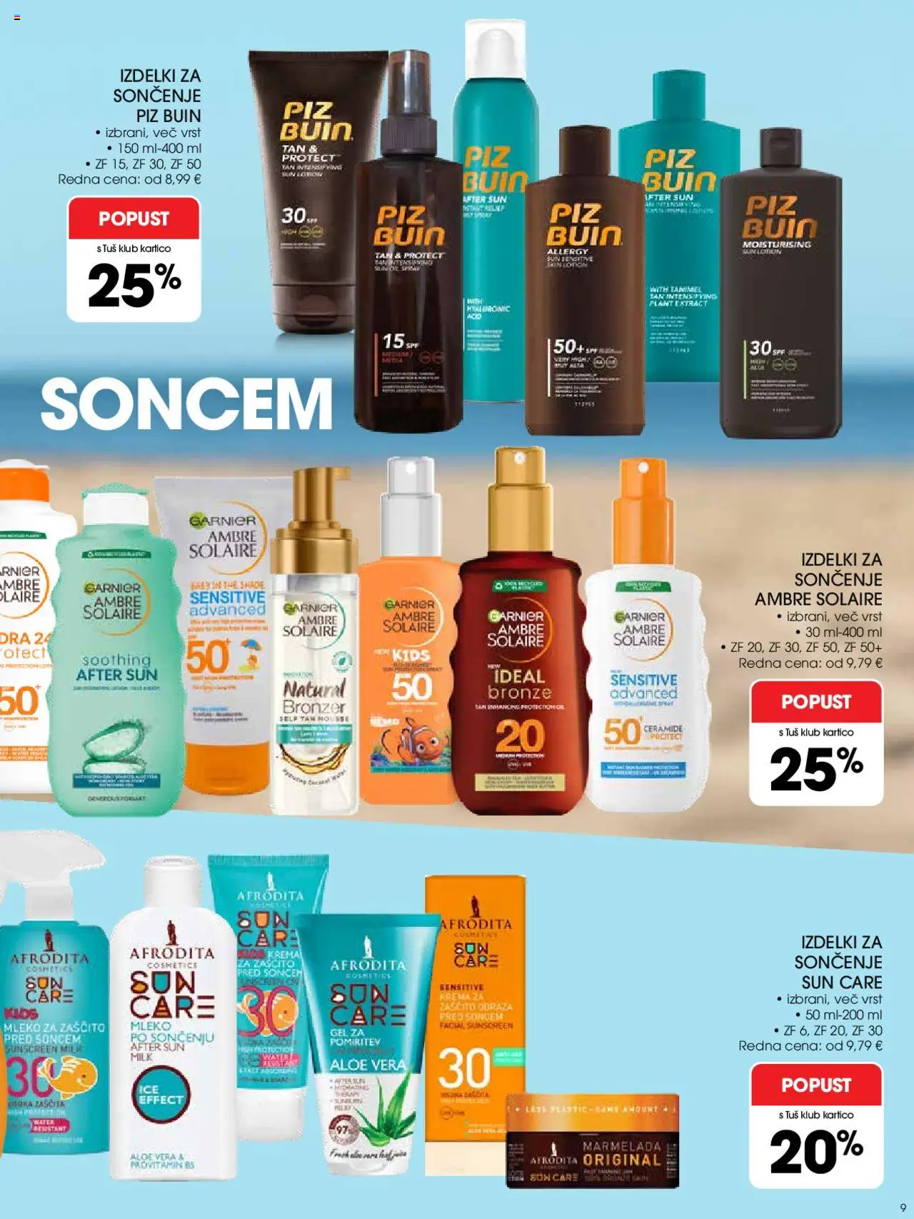Tuš katalog brezskrbno poletje │ velja od 18.06.2025 | Stran: 9 | Izdelki: Marmelada, Bronzer, Krema, Mleko