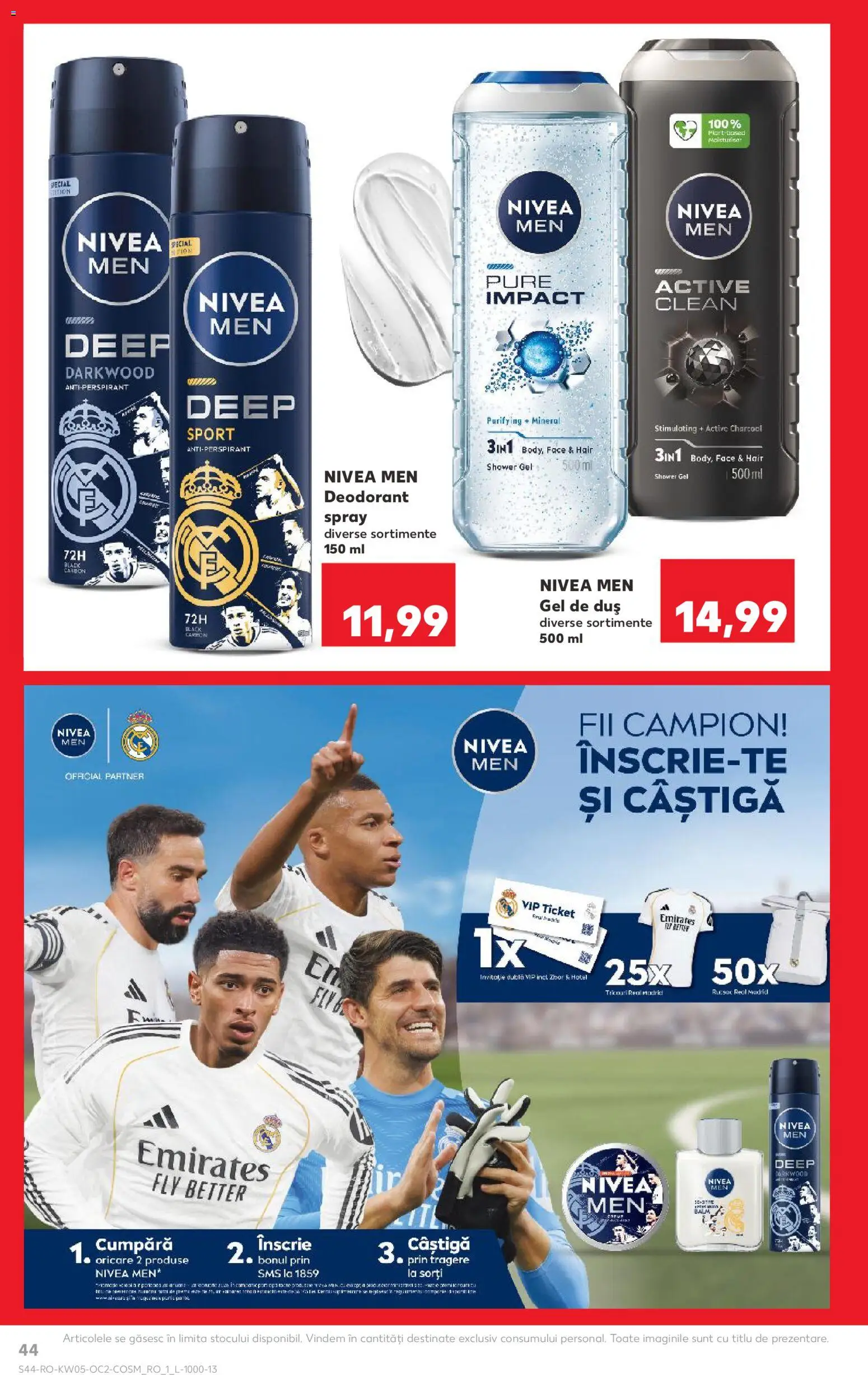 Noul catalog Kaufland – valabil de la 28.01.2026 | Pagină: 44 | Produse: Duș, Peluş Köpek Yatağı, Gel de duș, Antiperspirant