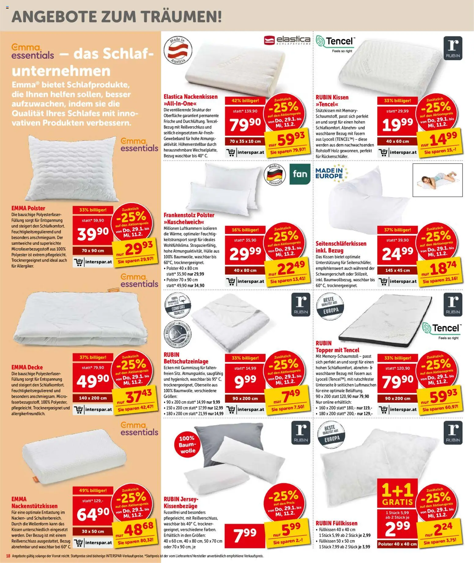 Interspar Flugblatt - Niederösterreich gültig ab 29.01.2026 | Seite: 19 | Produkte: Hülle, Trockner, Kissen, Decke