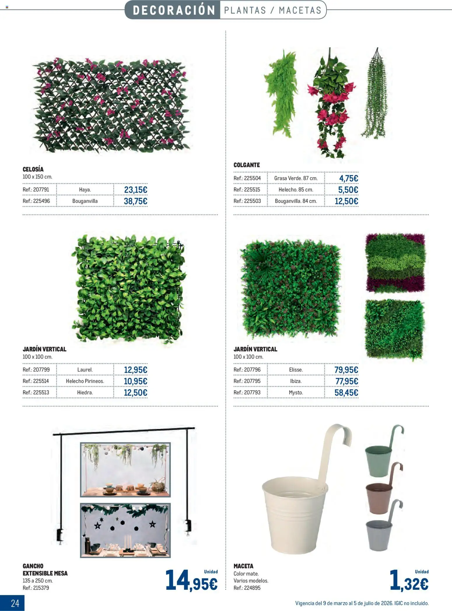 Makro - Especial Terrazas Canarias │ válido desde el 09.03.2026 | Página: 24 | Productos: Mesa, Maceta