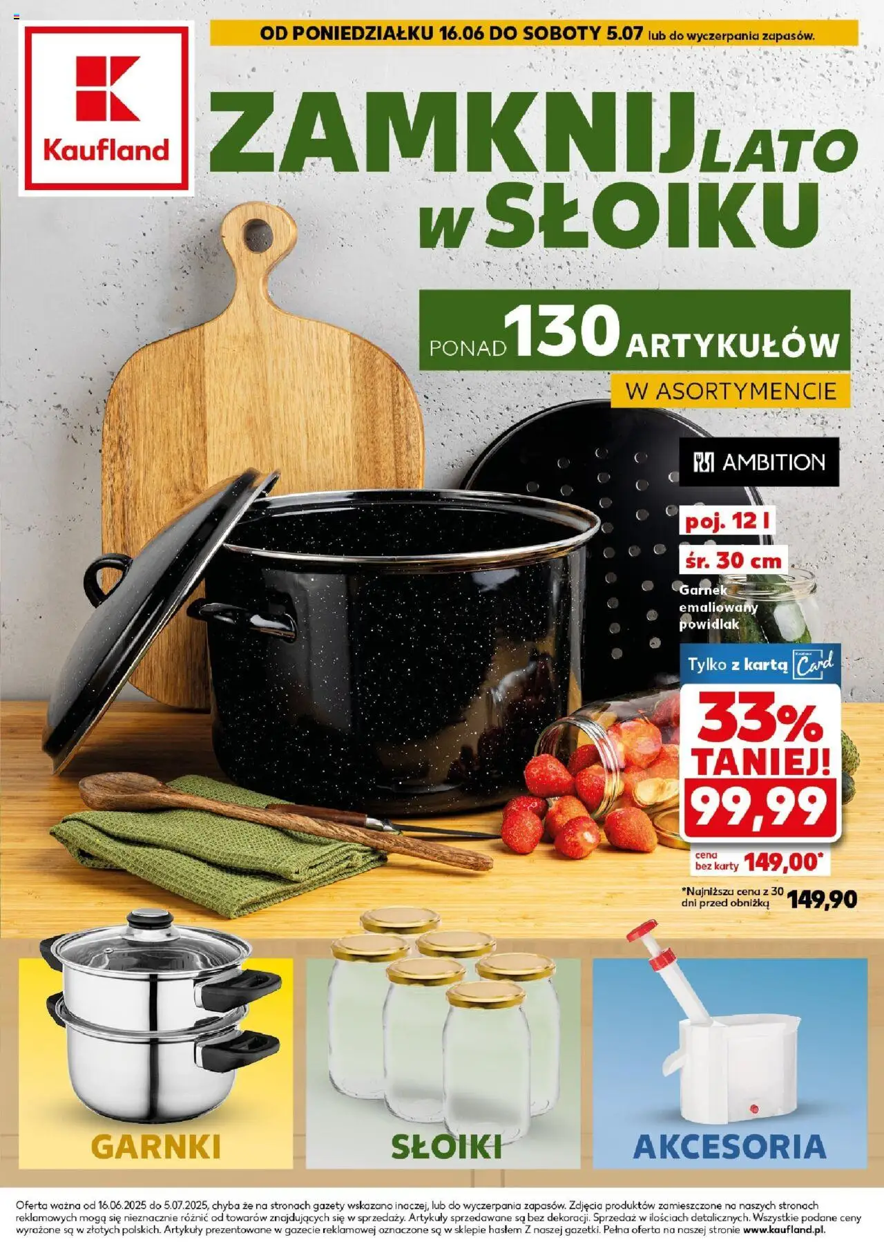 Kaufland gazetka - Gotowanie od 16.06.2025 | Strona: 1 | Produkty: Karta, Garnek, Garnki