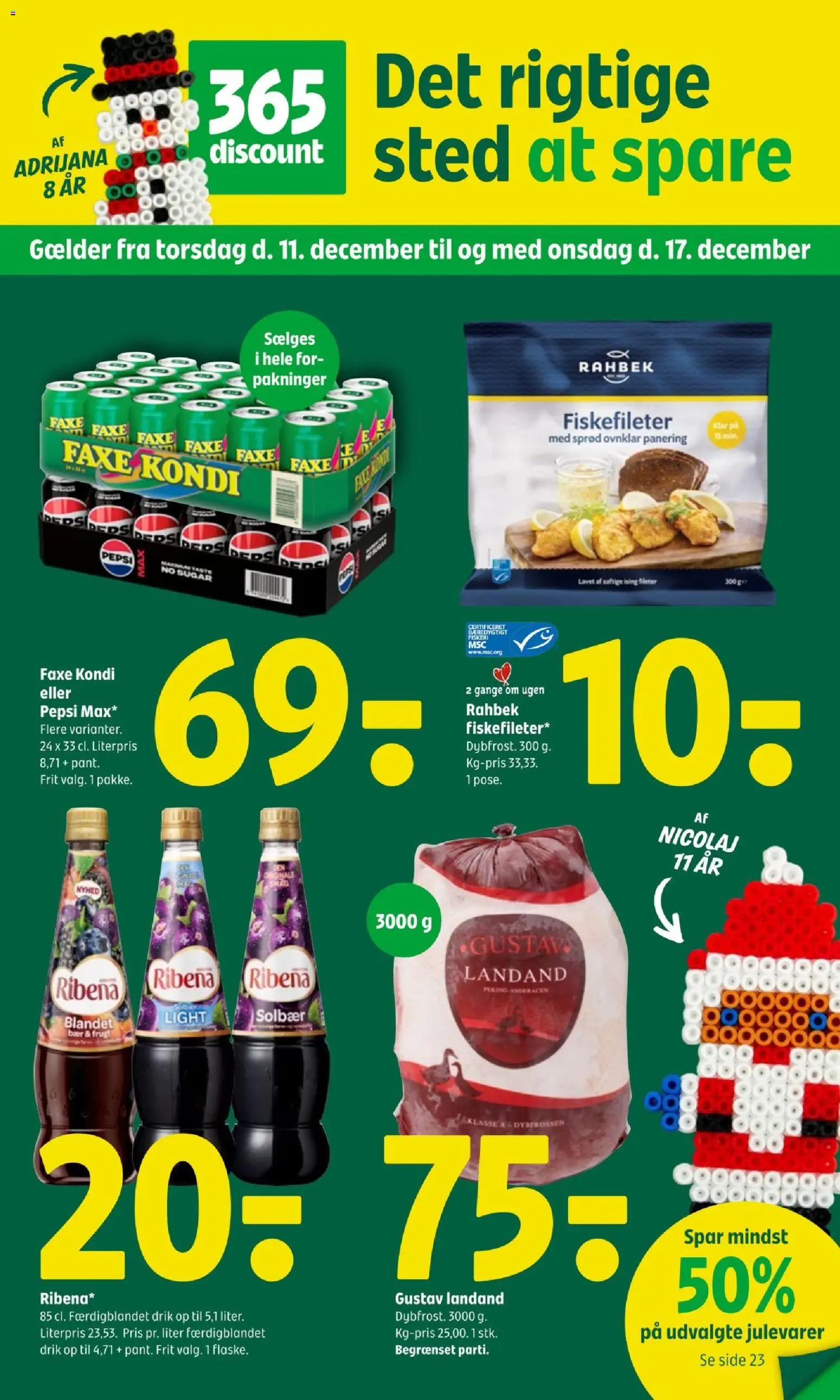 Coop 365 tilbudsavis – gyldig fra 11.12.2025 | Side: 1 | Produkter: Faxe Kondi, Solbær, Pepsi