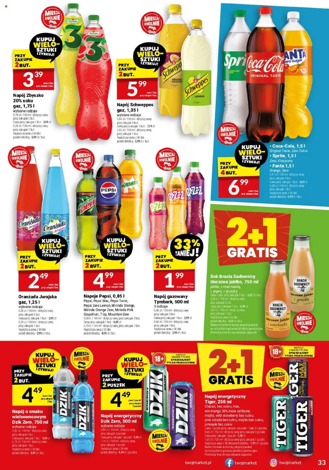 Twój Market Gazetka od 22.10.2025 | Strona: 33 | Produkty: Mango, Pepsi, Róż, Truskawki