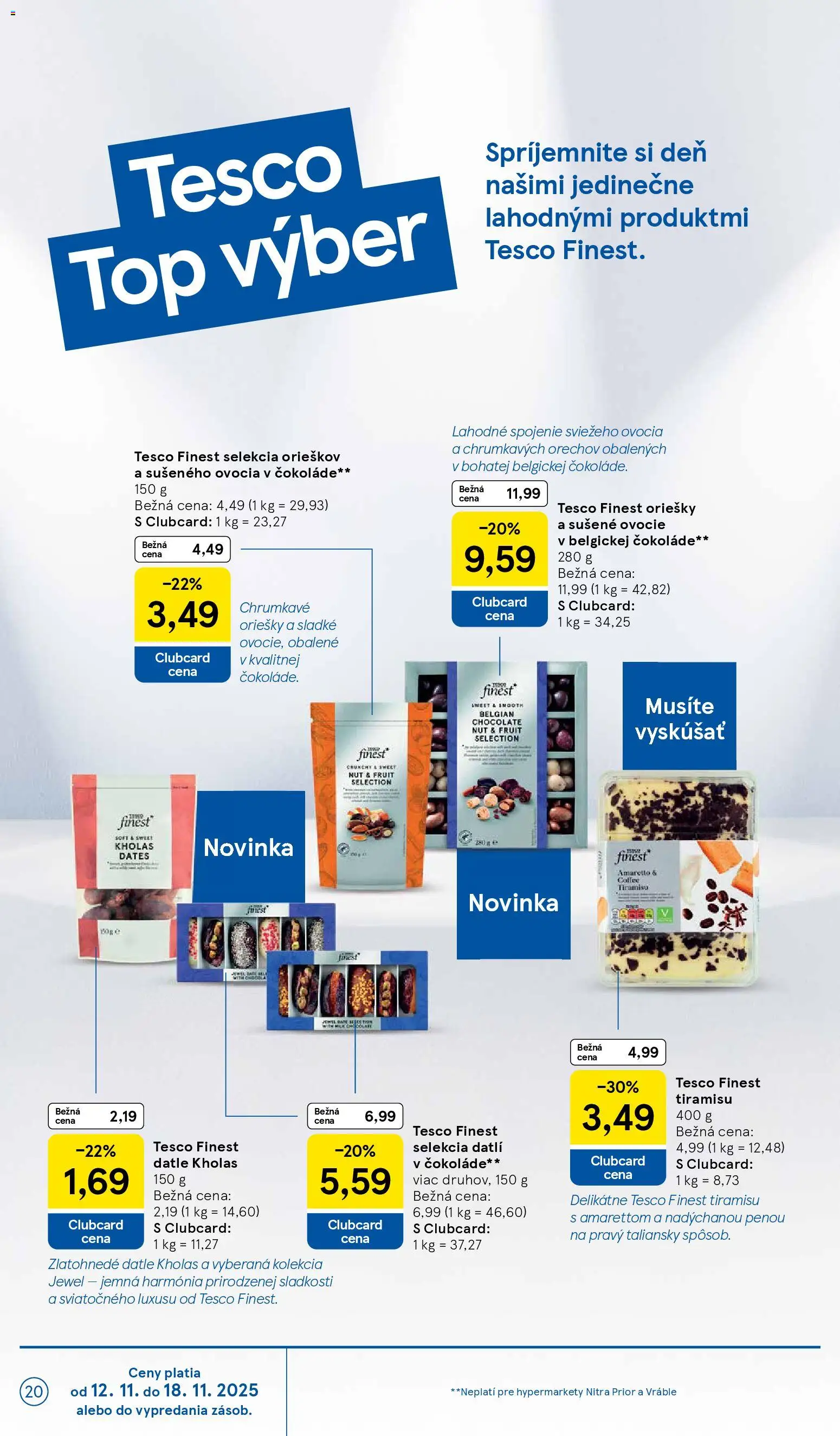Nové Tesco akcie – leták je platný od 12.11.2025 | Strana: 20 | Produkty: Ovocie