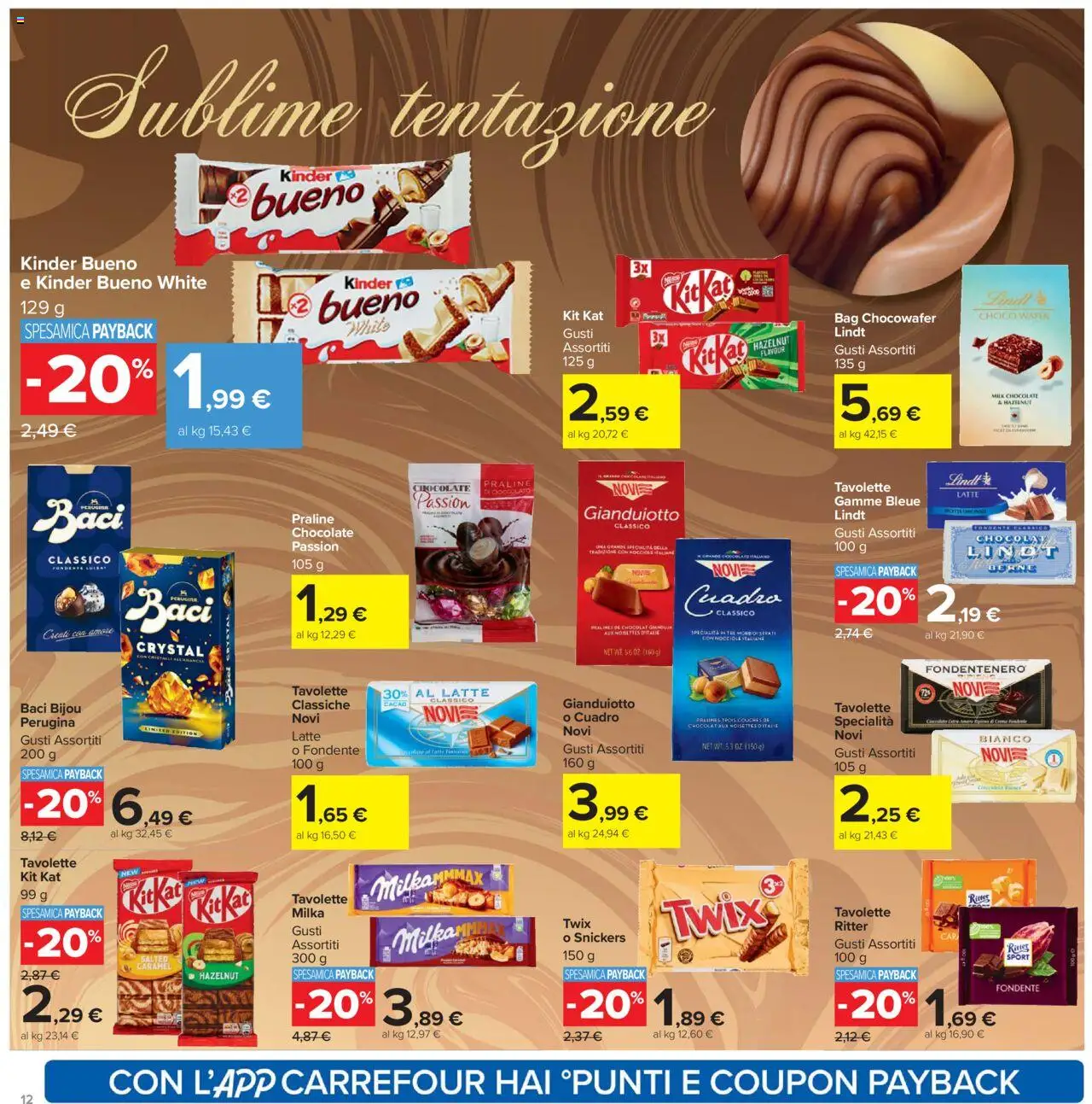 Volantino Carrefour del 20.10.2025 | Pagina: 12 | Prodotti: Cioccolato, Latte, Cacao