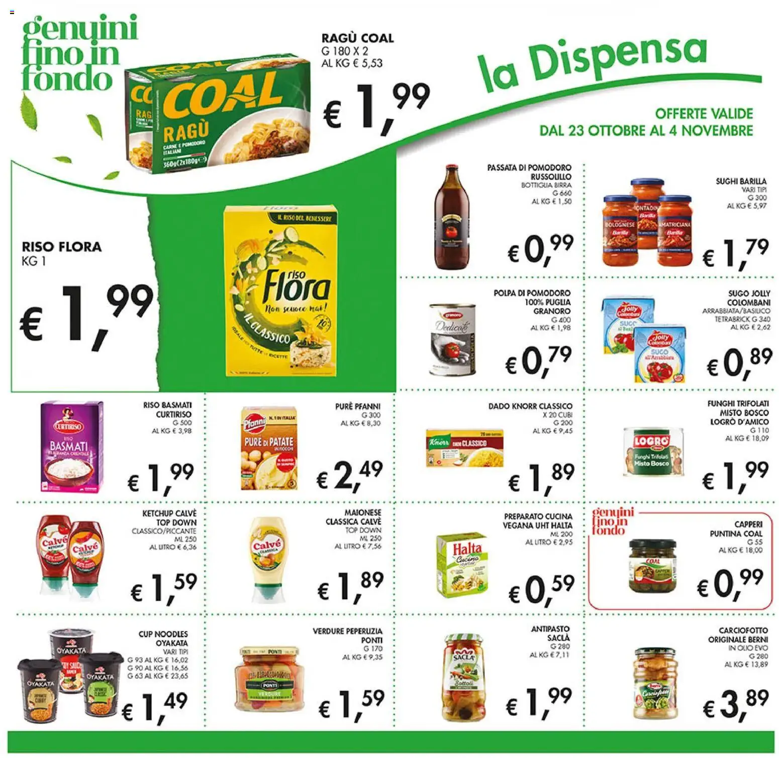 Volantino Coal del 23.10.2025 | Pagina: 18 | Prodotti: Riso, Passata di pomodoro, Ragú, Sugo