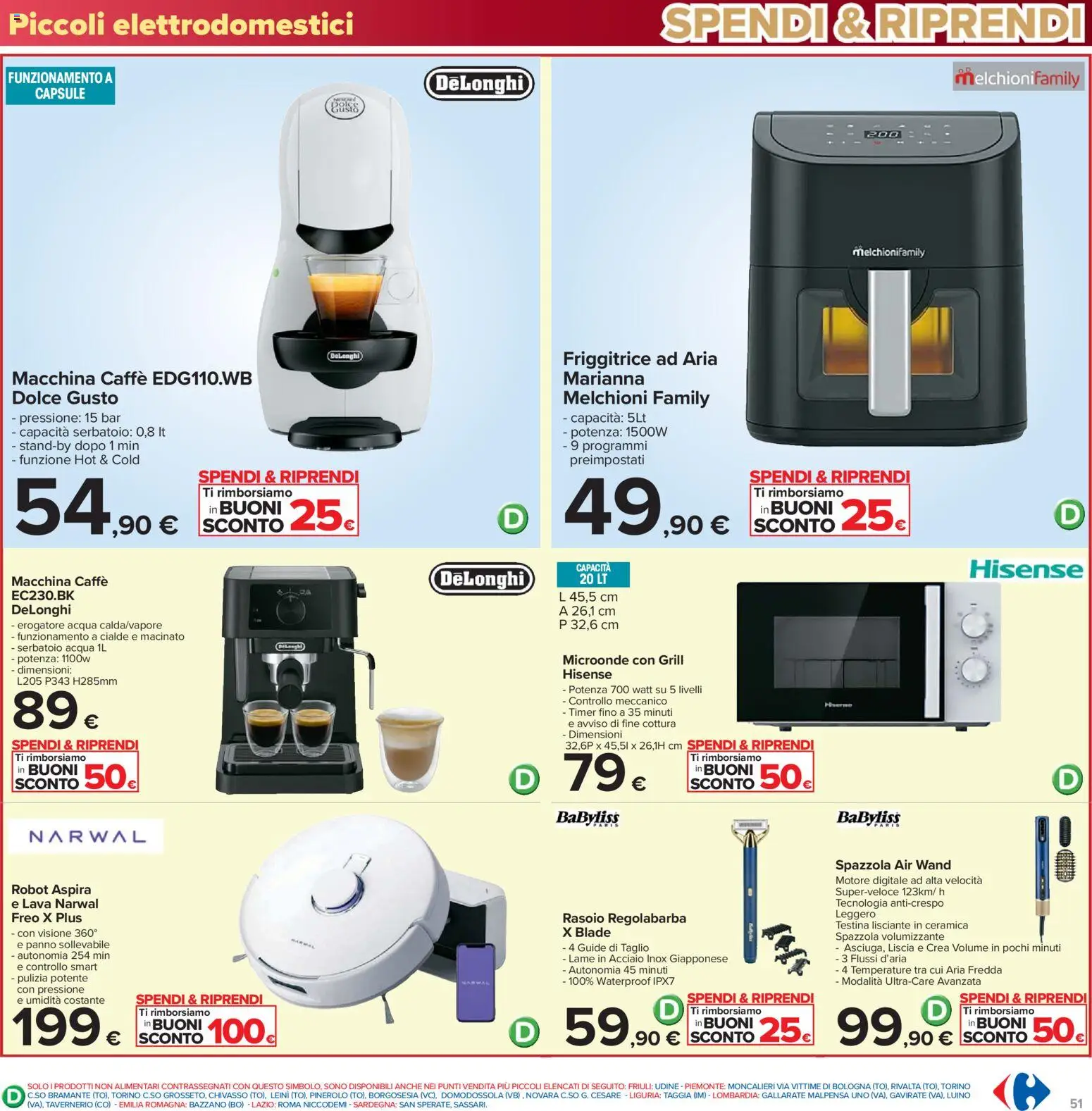 Volantino Carrefour del 16.12.2025 | Pagina: 51 | Prodotti: Friggitrice ad aria, Rasoio, Friggitrice, Macinato