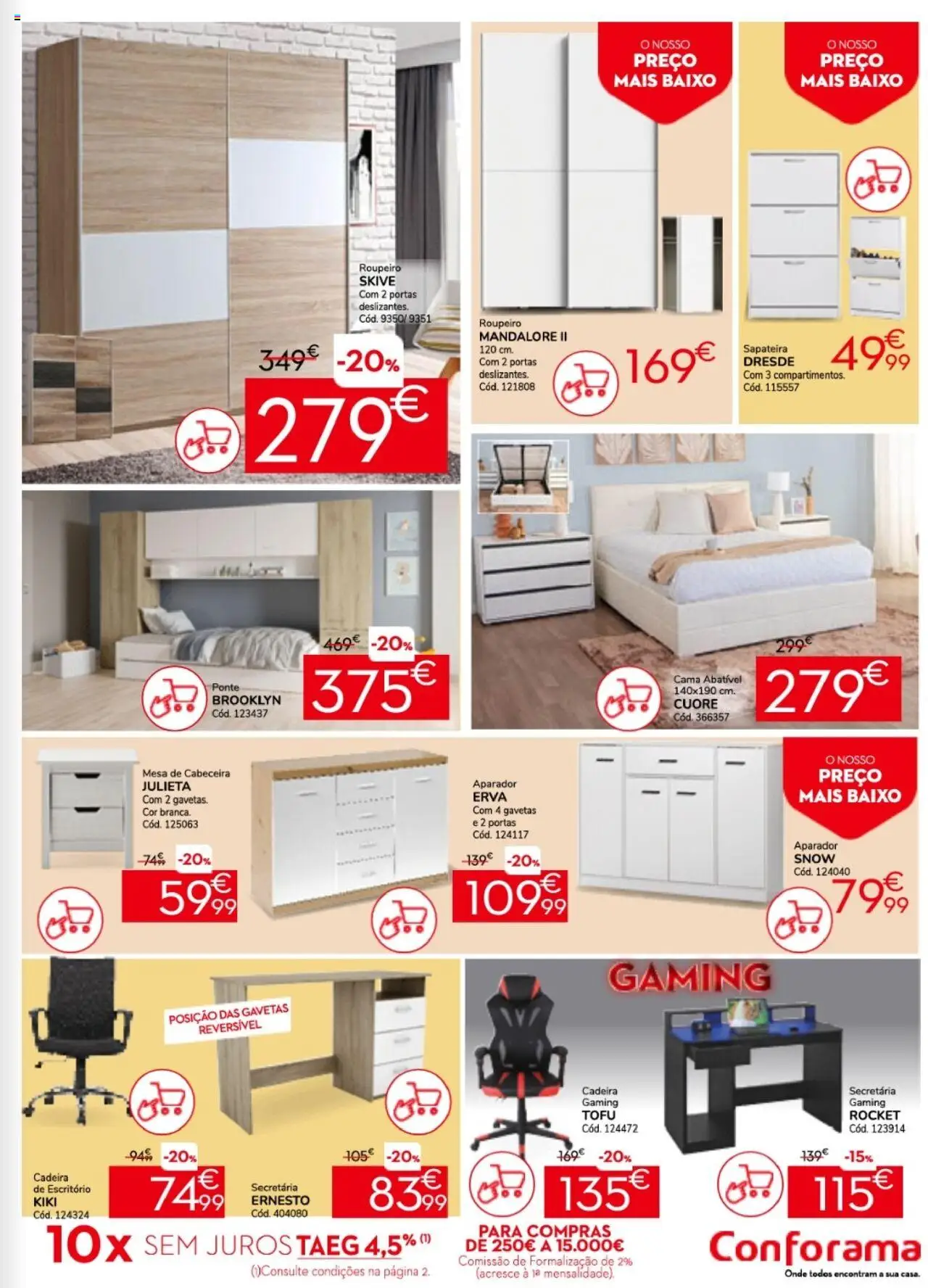 Conforama folheto │ válido de 25.09.2025 | Página: 13 | Produtos: Roupeiro, Portas, Cama, Mesa de cabeceira