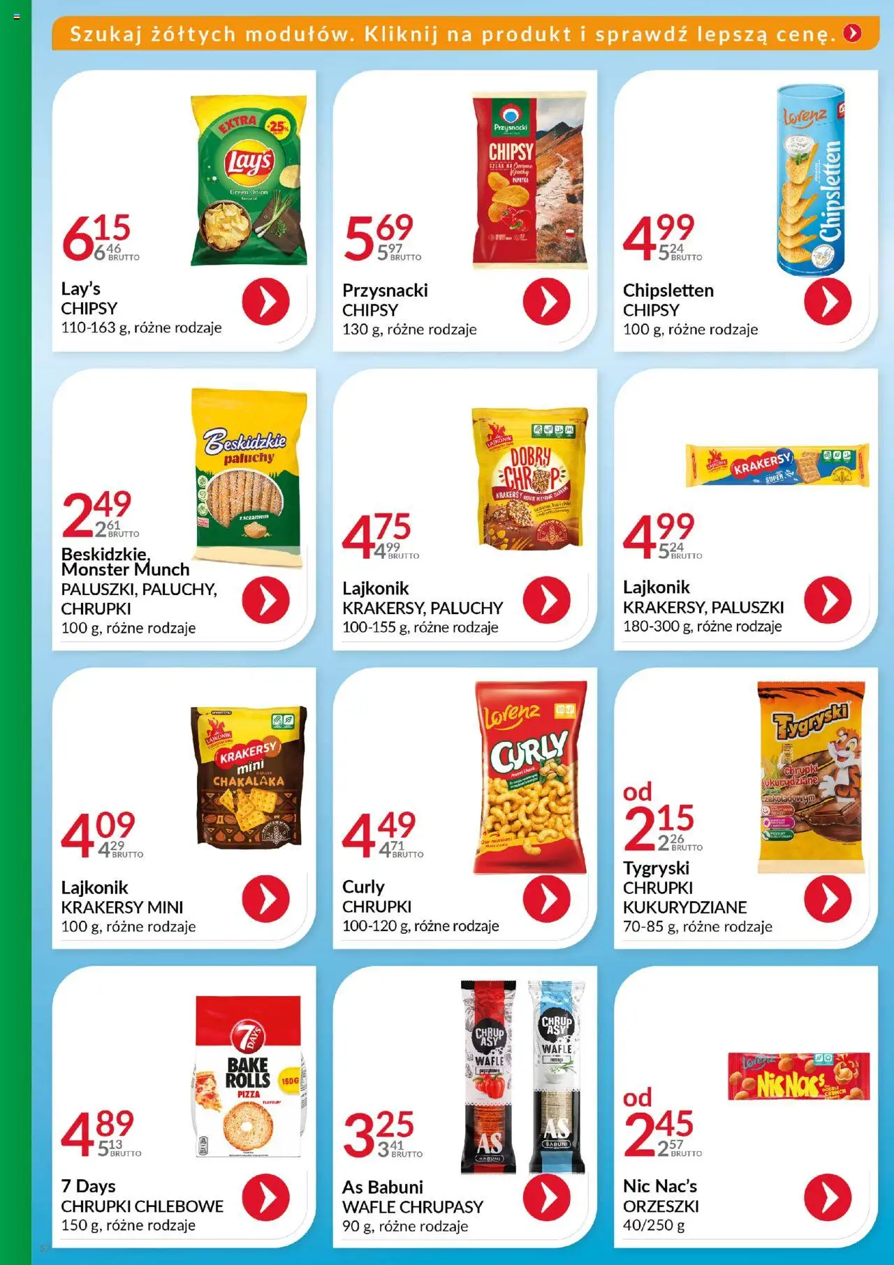 Eurocash Gazetka - Katalog Artykułów Spożywczych od 19.10.2025 | Strona: 53 | Produkty: Chipsy, Wafle, Chrupki, Paluszki