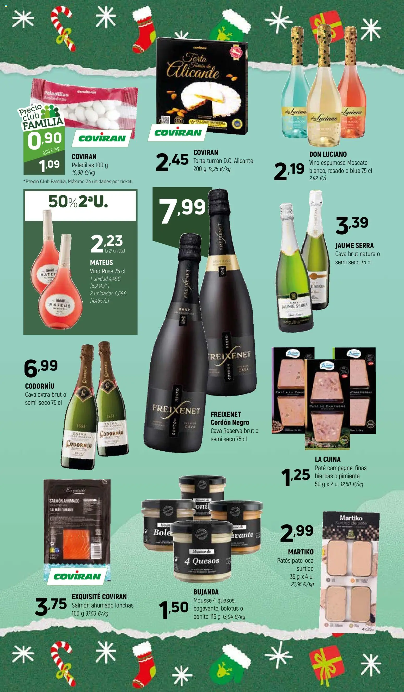 Coviran - Badajoz │ válido desde el 02.12.2025 | Página: 9 | Productos: Mousse, Vino, Paté, Salmón ahumado