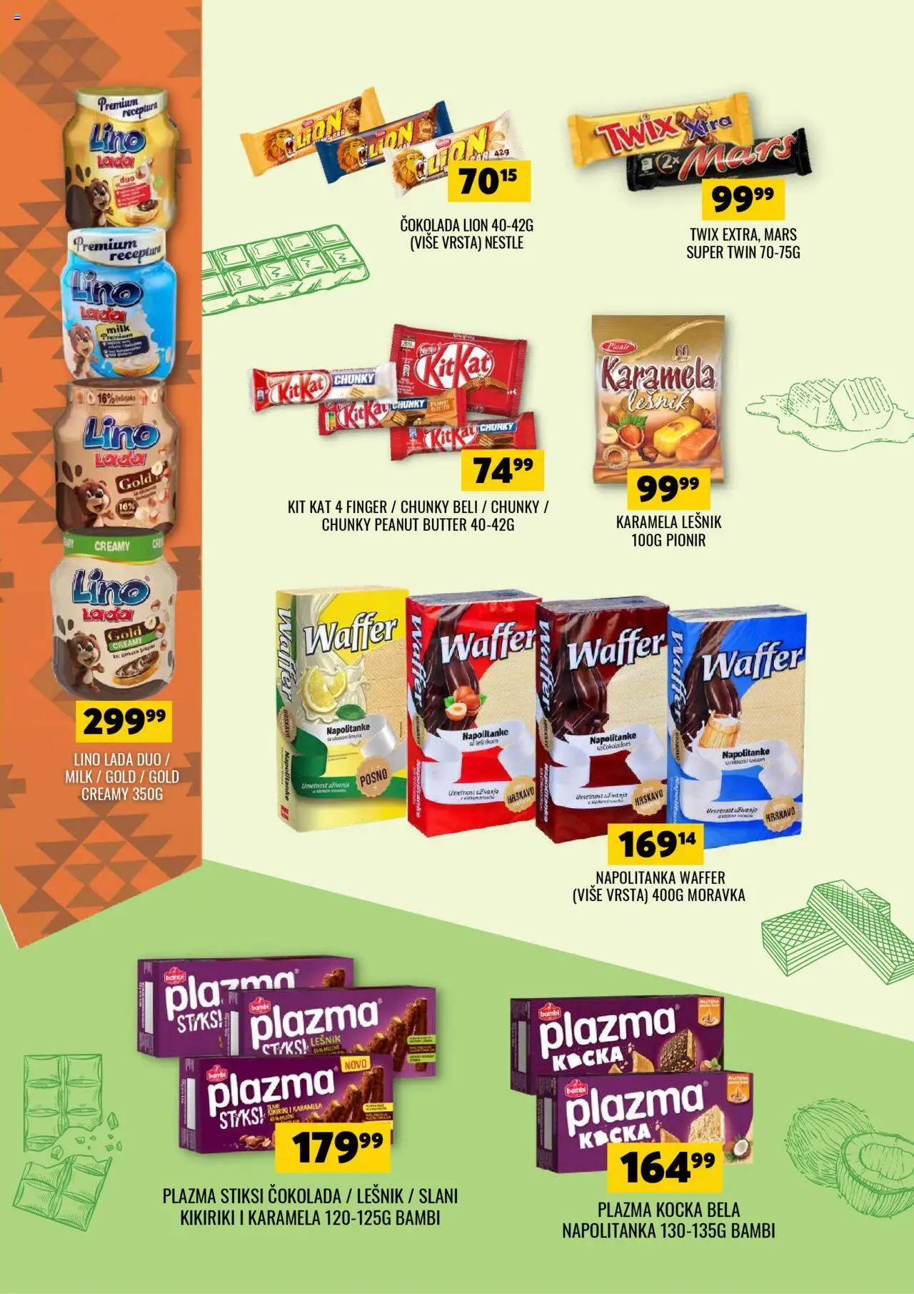 Tekijanka katalog - važi od 26.09.2025 | Strana: 12 | Proizvode: Plazma, Lino lada, Kikiriki, Napolitanke