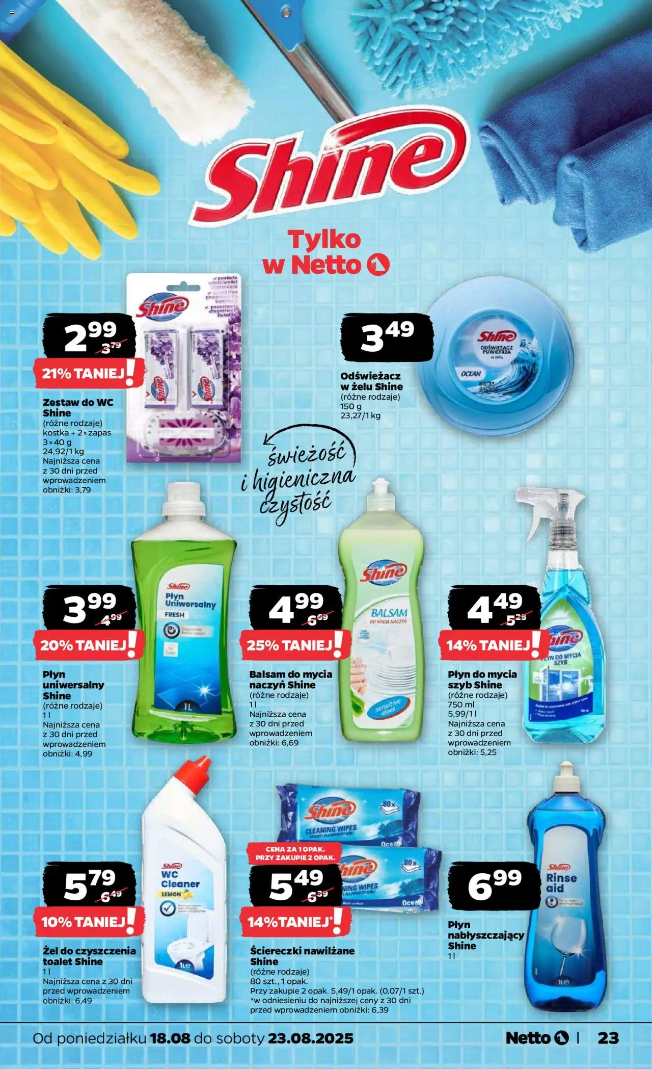 Netto gazetka - Spożywcza od 18.08.2025 | Strona: 23 | Produkty: Odświeżacz, Cleaner