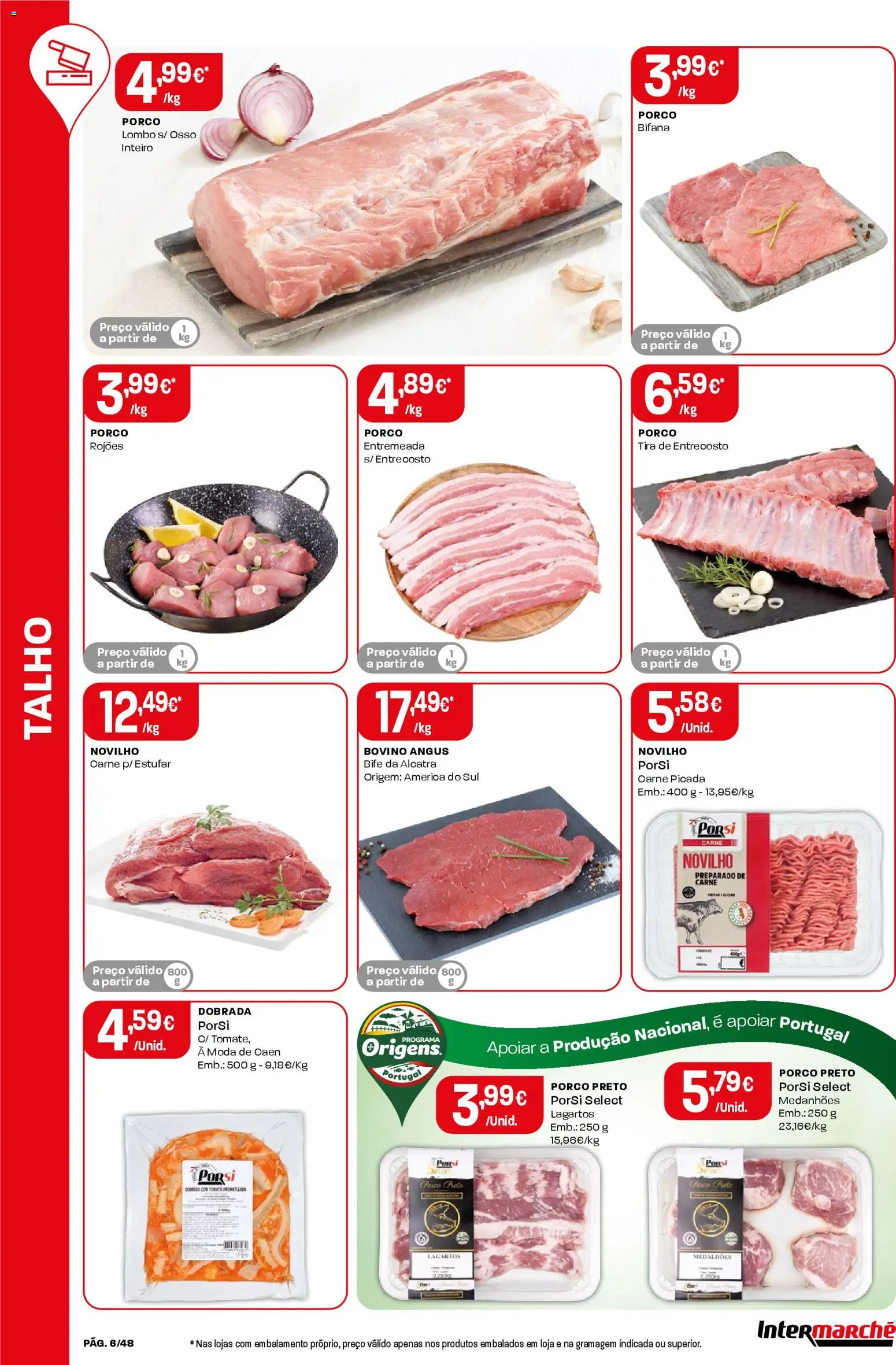 Intermarché folheto │ válido de 05.03.2026 | Página: 6 | Produtos: Carne picada, Lombo, Carne