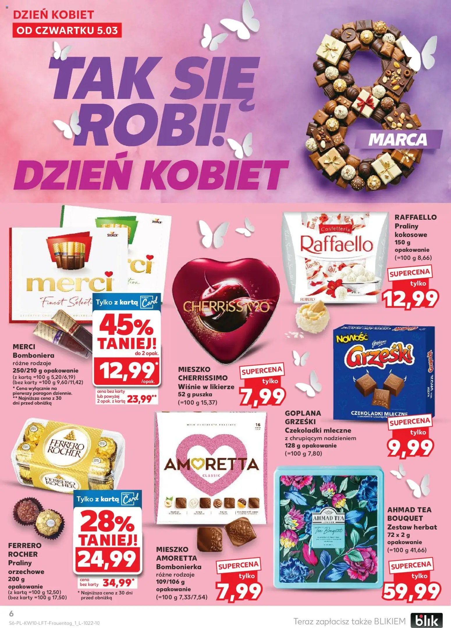 Kaufland Polsko leták od 05.03.2026 | Strana: 6 | Produkty: Ferrero Rocher, Finest, Merci, Ahmad tea