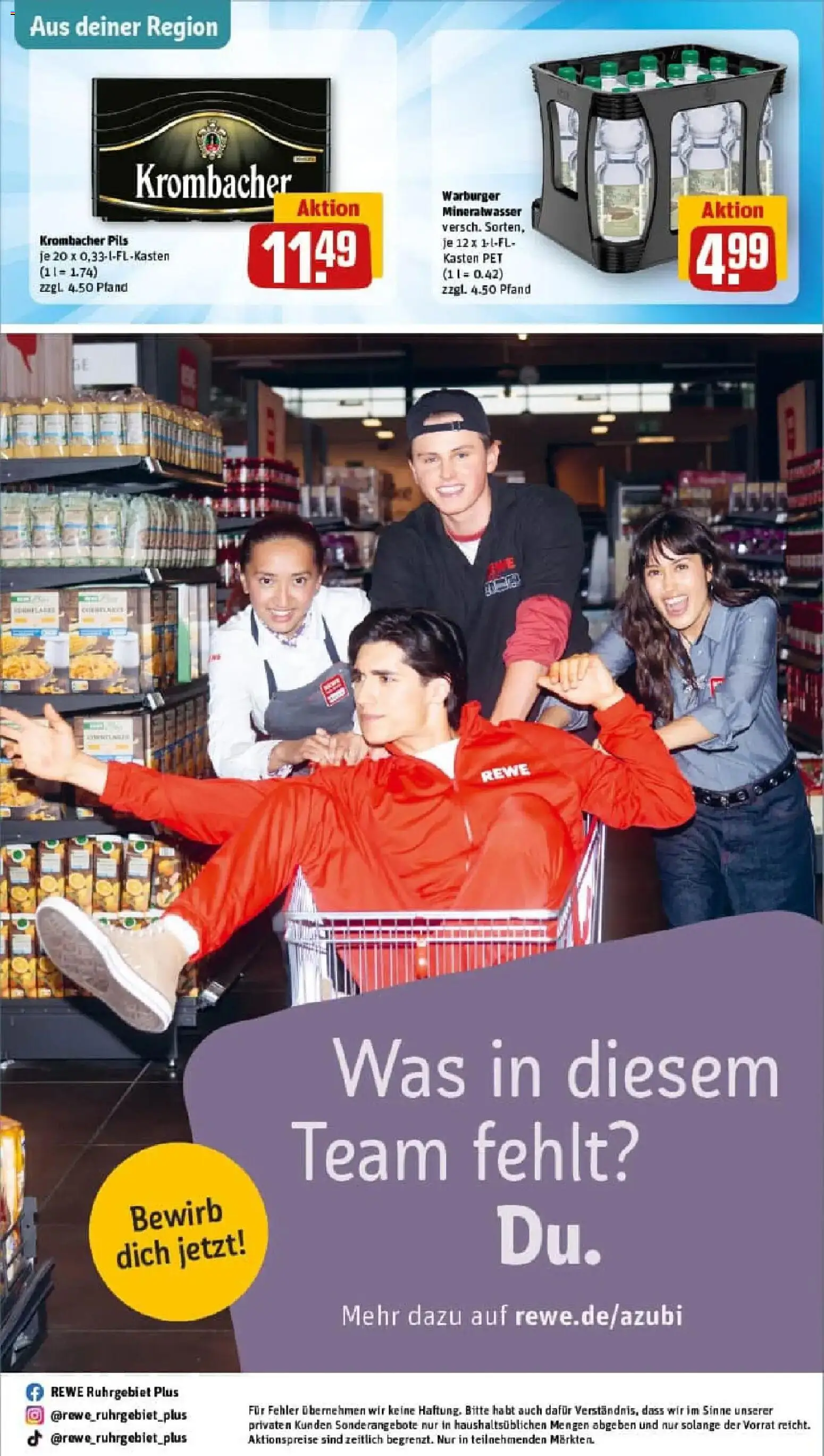 Rewe prospekt Schwelm	 – gültig ab 10.11.2025 | Seite: 30 | Produkte: Pils, Mineralwasser, Krombacher