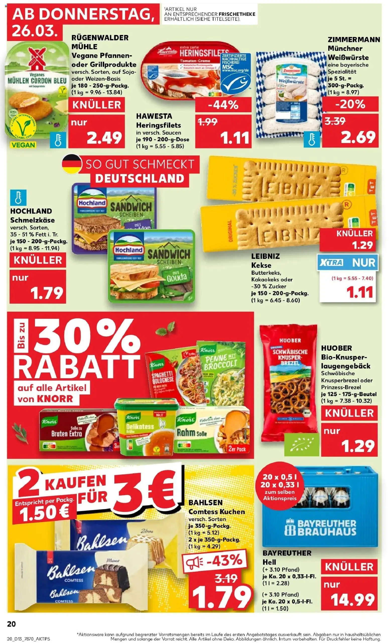 Kaufland Prospekt Dieburg	 – gültig ab 26.03.2026 | Seite: 20 | Produkte: Mühle, Zucker, Kuchen, Kekse
