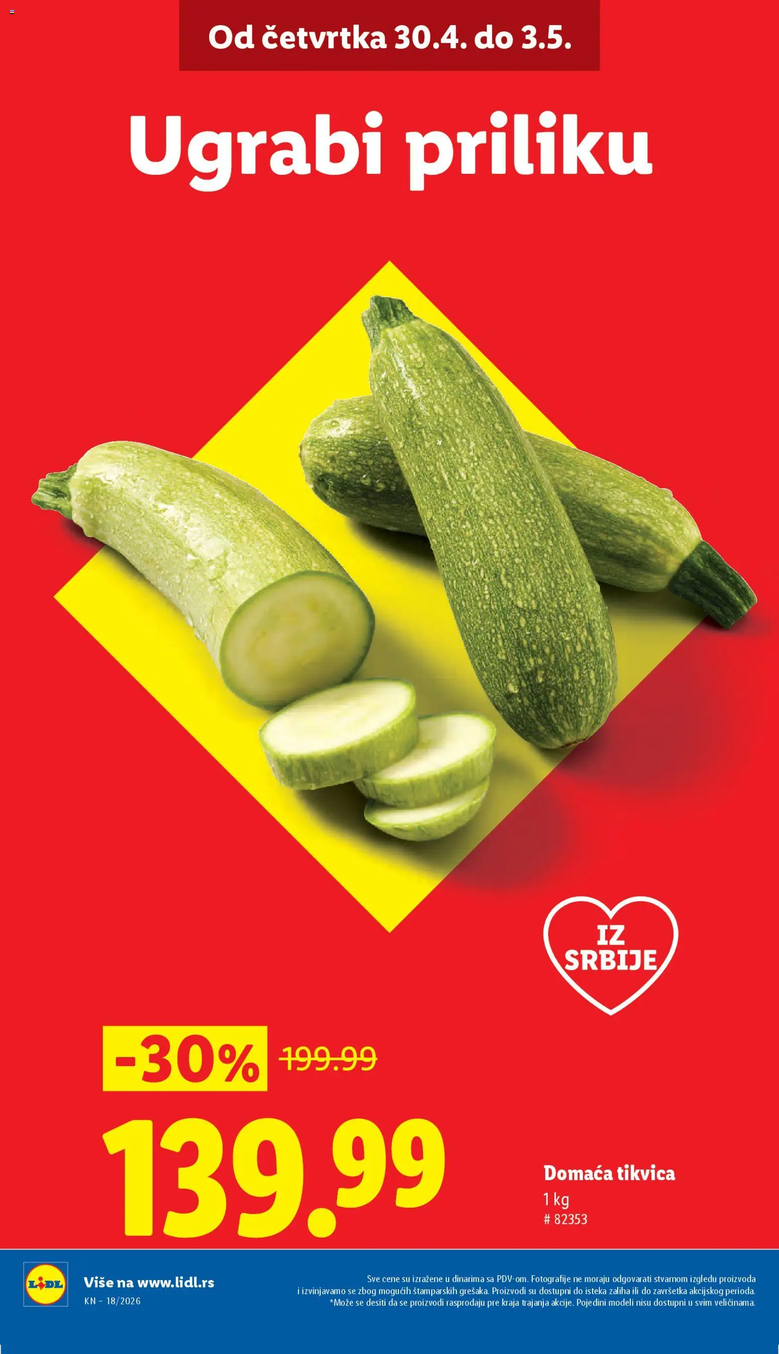 Lidl katalog - važi od 30.04.2026 | Strana: 2 | Proizvode: Tikvica
