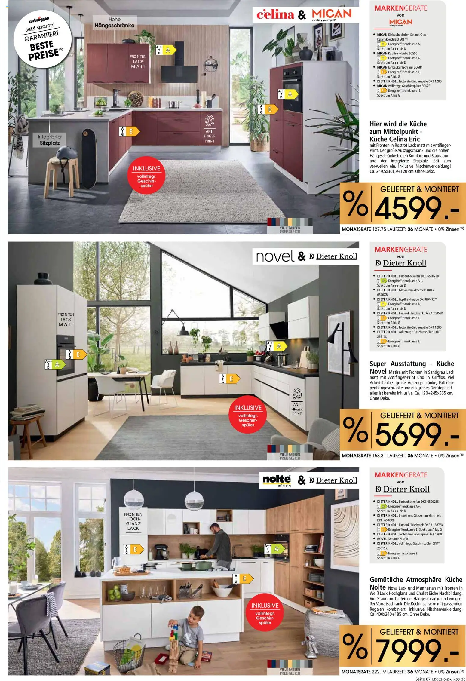 Zurbrüggen Küchen für Ihr Zuhause – gültig ab 22.02.2026 | Seite: 7 | Produkte: Geschirrspüler, Küche, Armatur, Kuchen