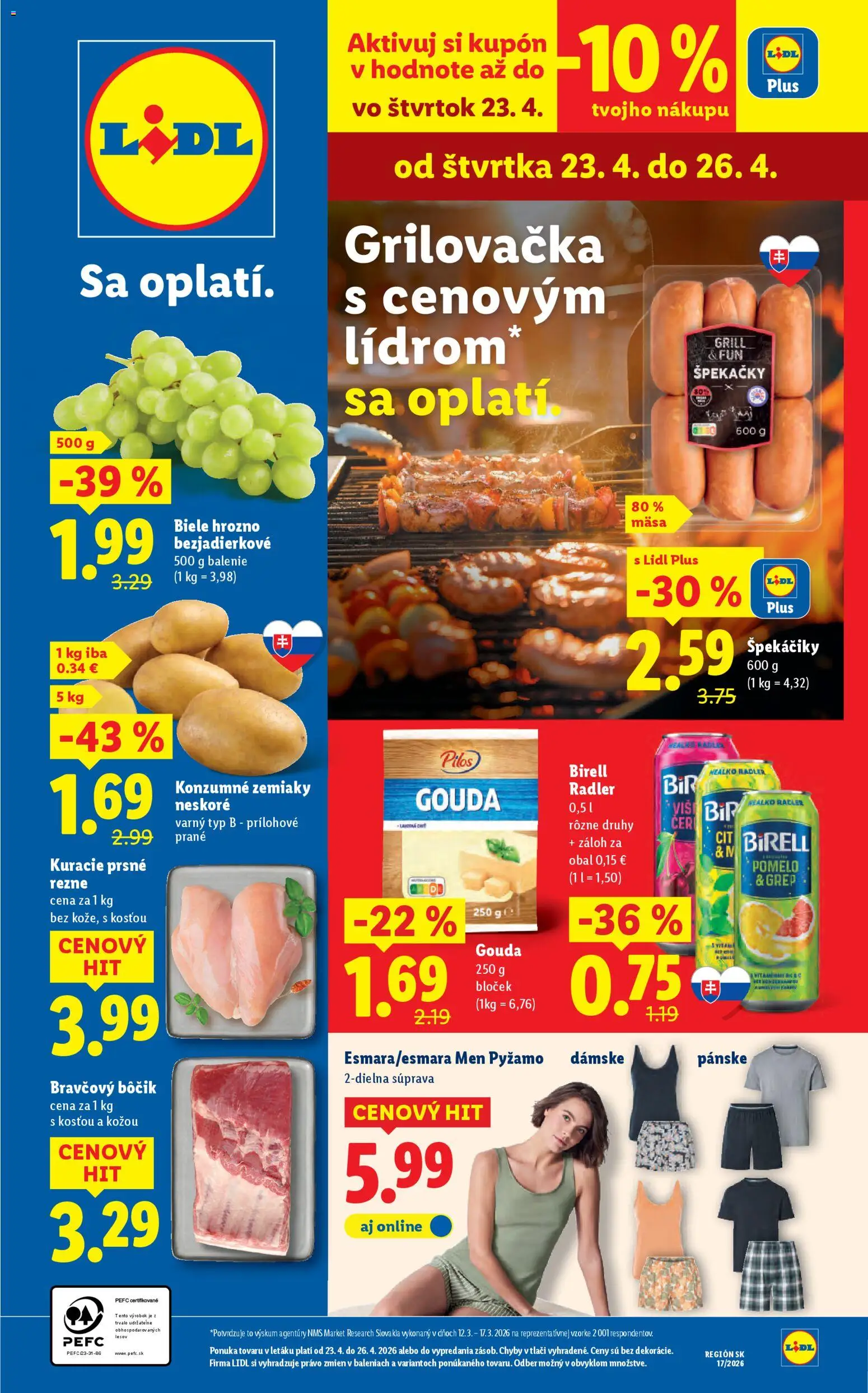 Nové Lidl akcie – leták je platný od 20.04.2026 | Strana: 57 | Produkty: Birell, Pomelo, Grep, Hrozno