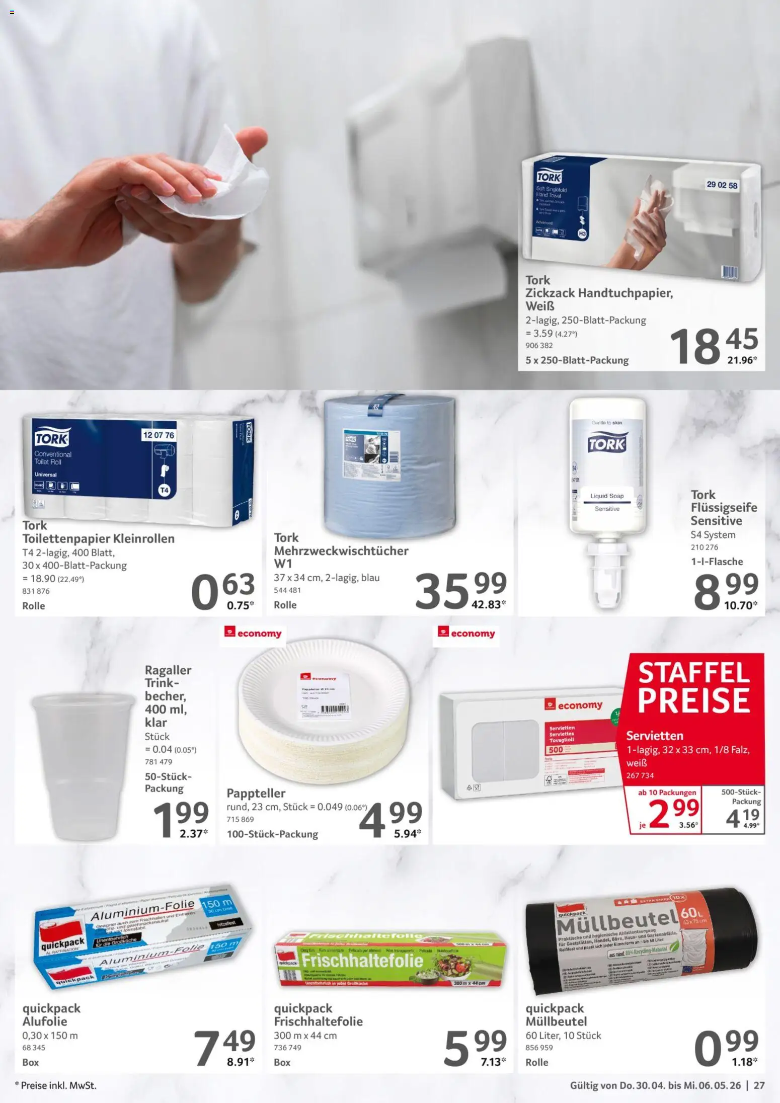 Selgros Prospekt 	 – gültig ab 30.04.2026 | Seite: 27 | Produkte: Toilettenpapier
