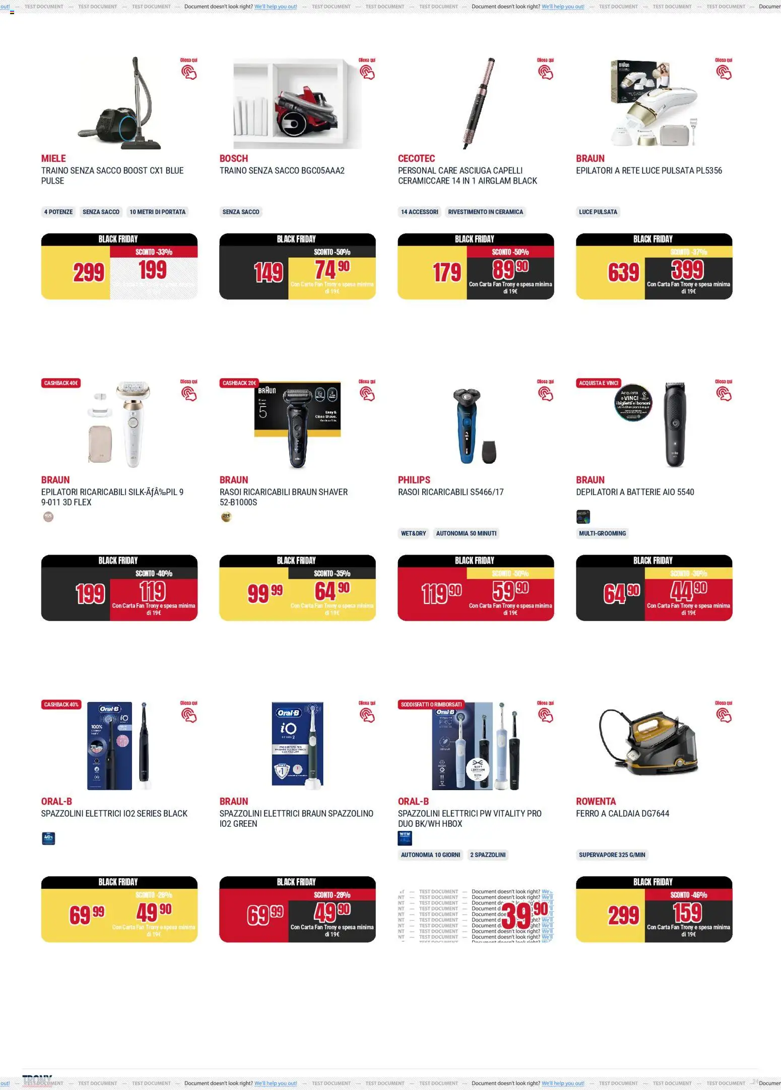 Volantino Trony del 25.11.2025 | Pagina: 24 | Prodotti: Spazzolino, Caldaia, Miele, Batterie