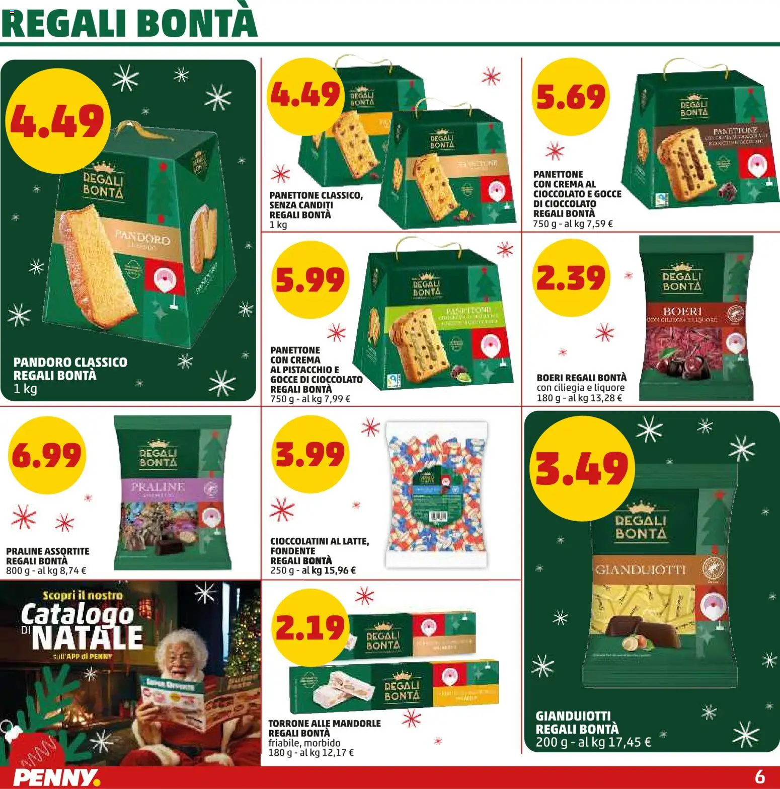 Volantino PENNY del 01.12.2025 | Pagina: 6 | Prodotti: Mandorle, Pandoro, Panettone, Liquore