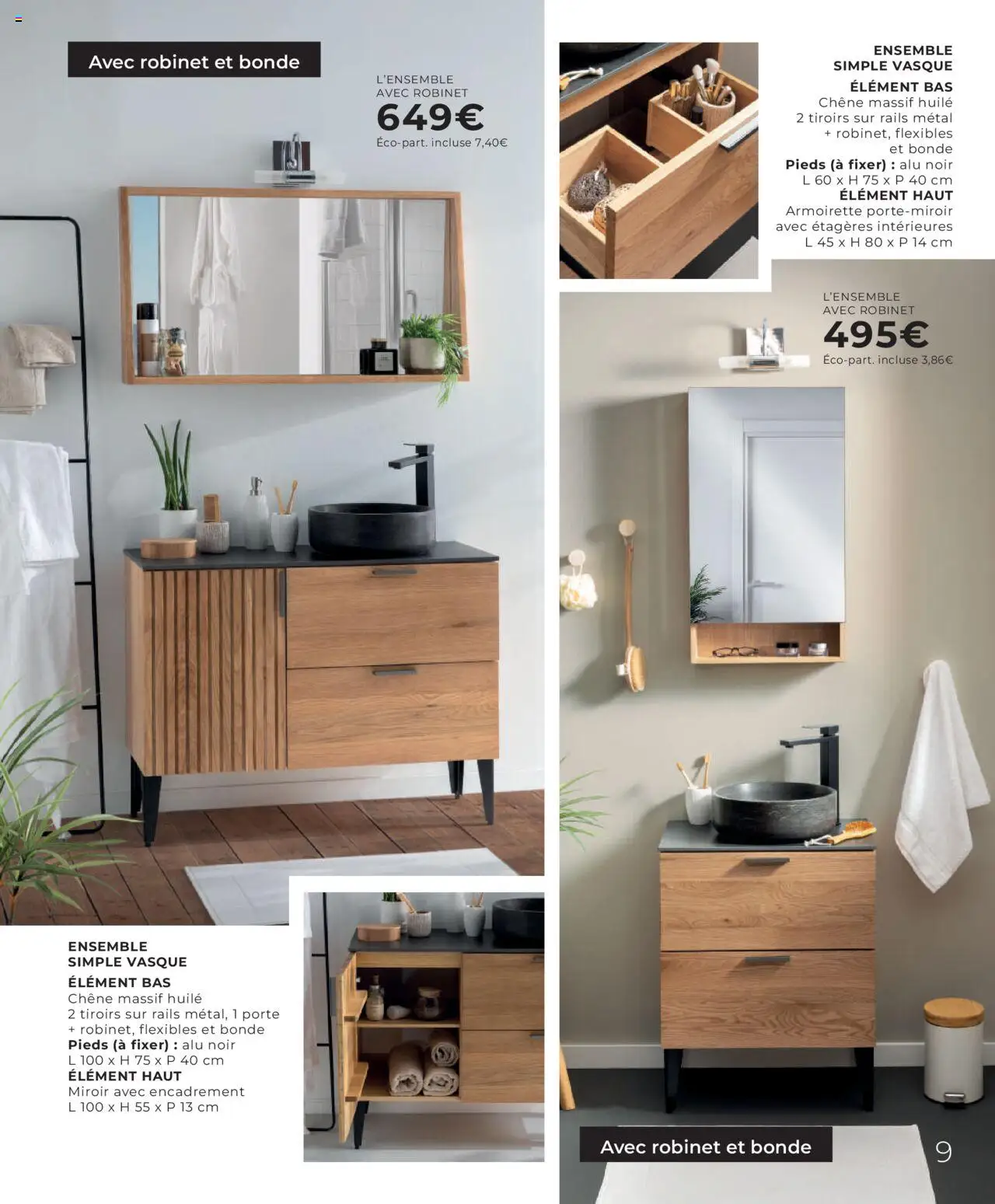  | Page: 9 | Produits: Robinet, Porte, Miroir, Huile