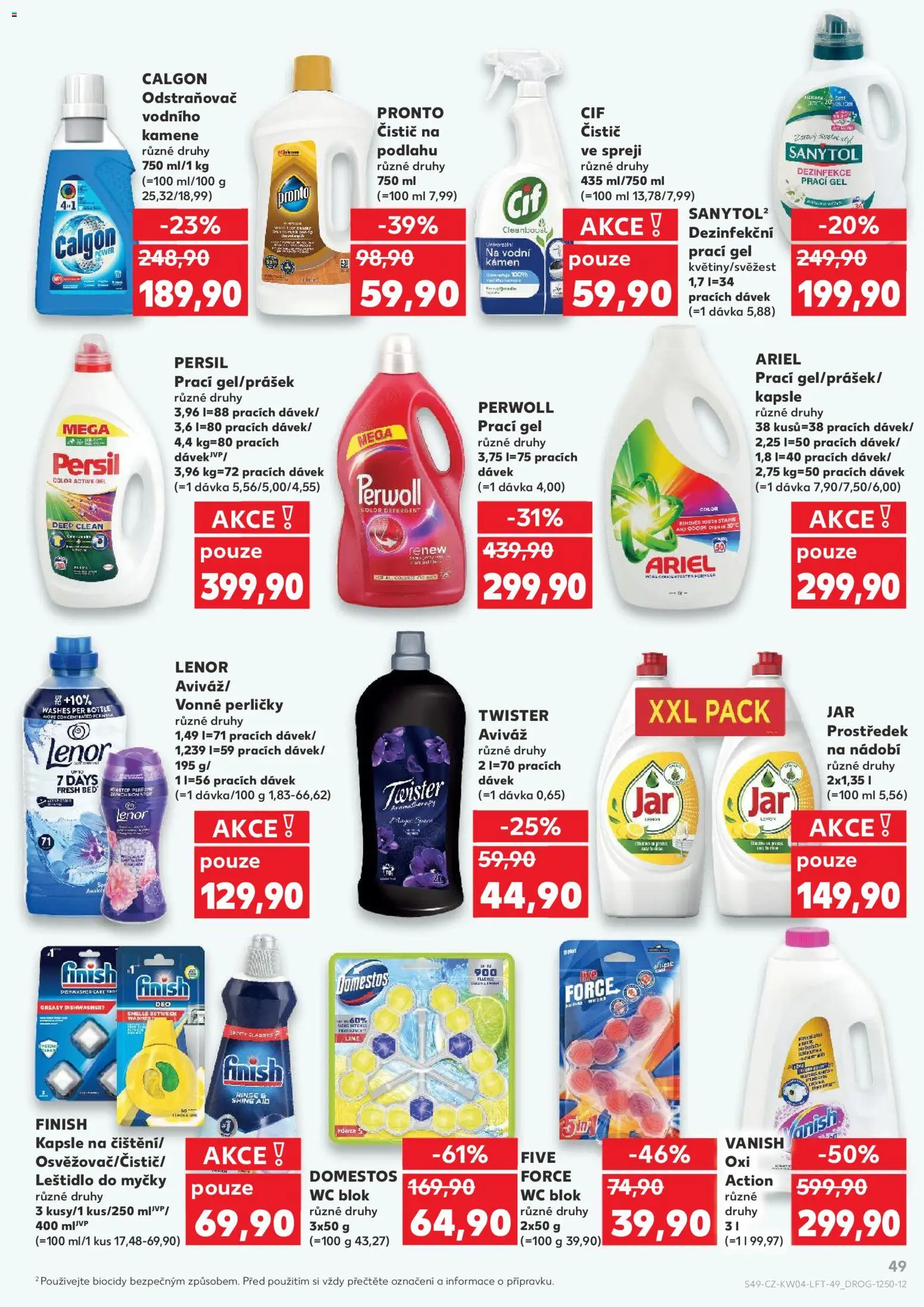 Kaufland leták - Chomutov od 21.01.2026 | Strana: 49 | Produkty: Vanish oxi action, Cif, Wc, Persil