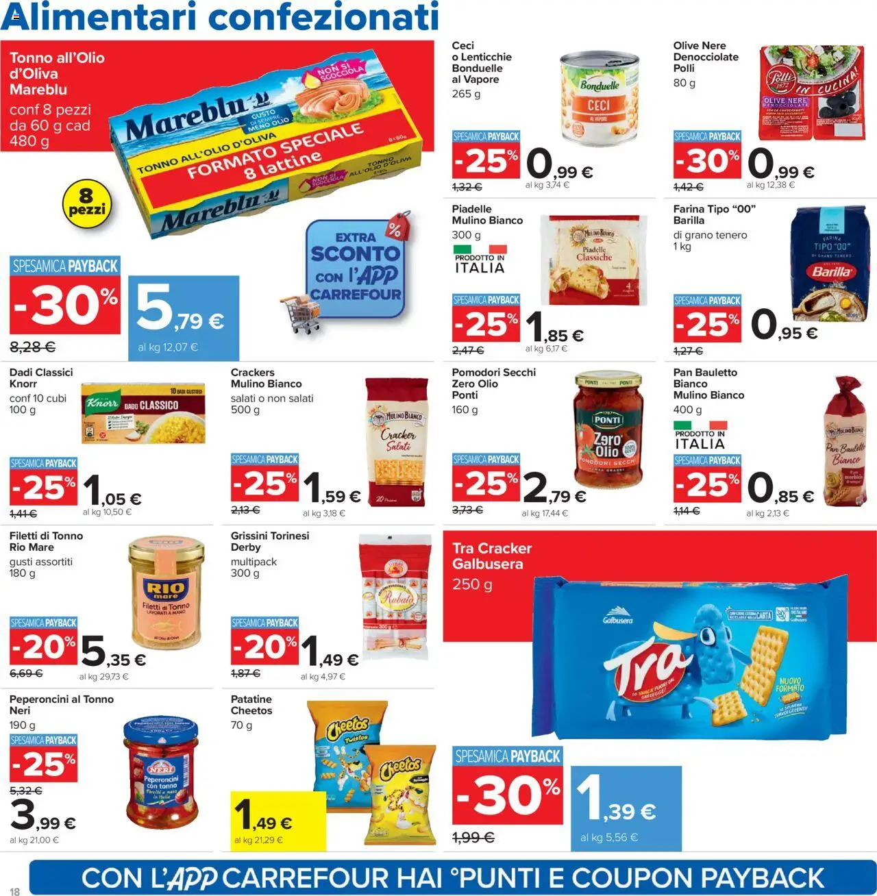 Volantino Carrefour del 23.10.2025 | Pagina: 18 | Prodotti: Olio, Olive, Farina, Pomodori
