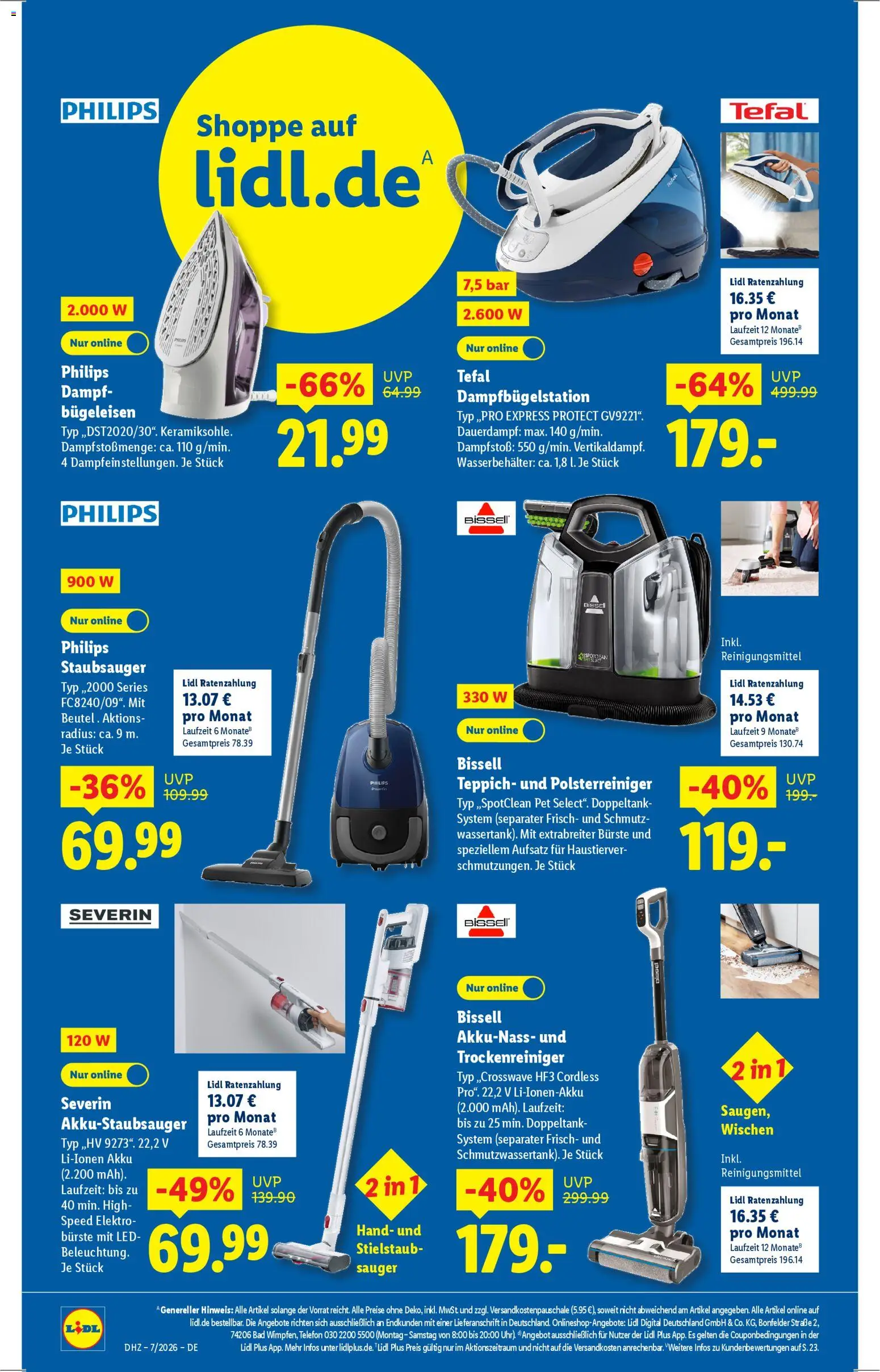 Lidl - Prospekt – gültig ab 09.02.2026 | Seite: 4 | Produkte: Philips, Bügeleisen, Teppich, Telefon