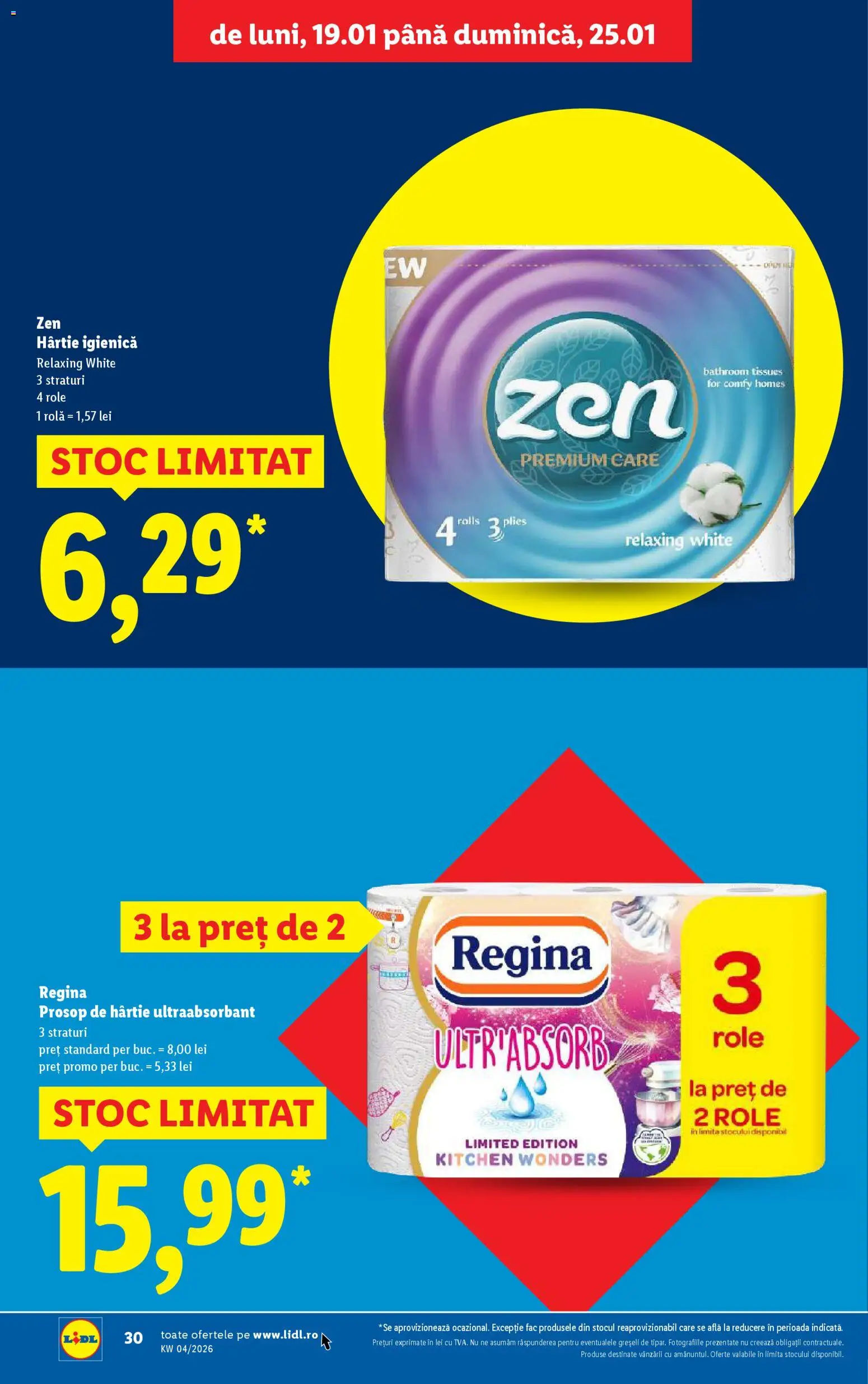 Noul catalog Lidl – valabil de la 19.01.2026 | Pagină: 30 | Produse: Role