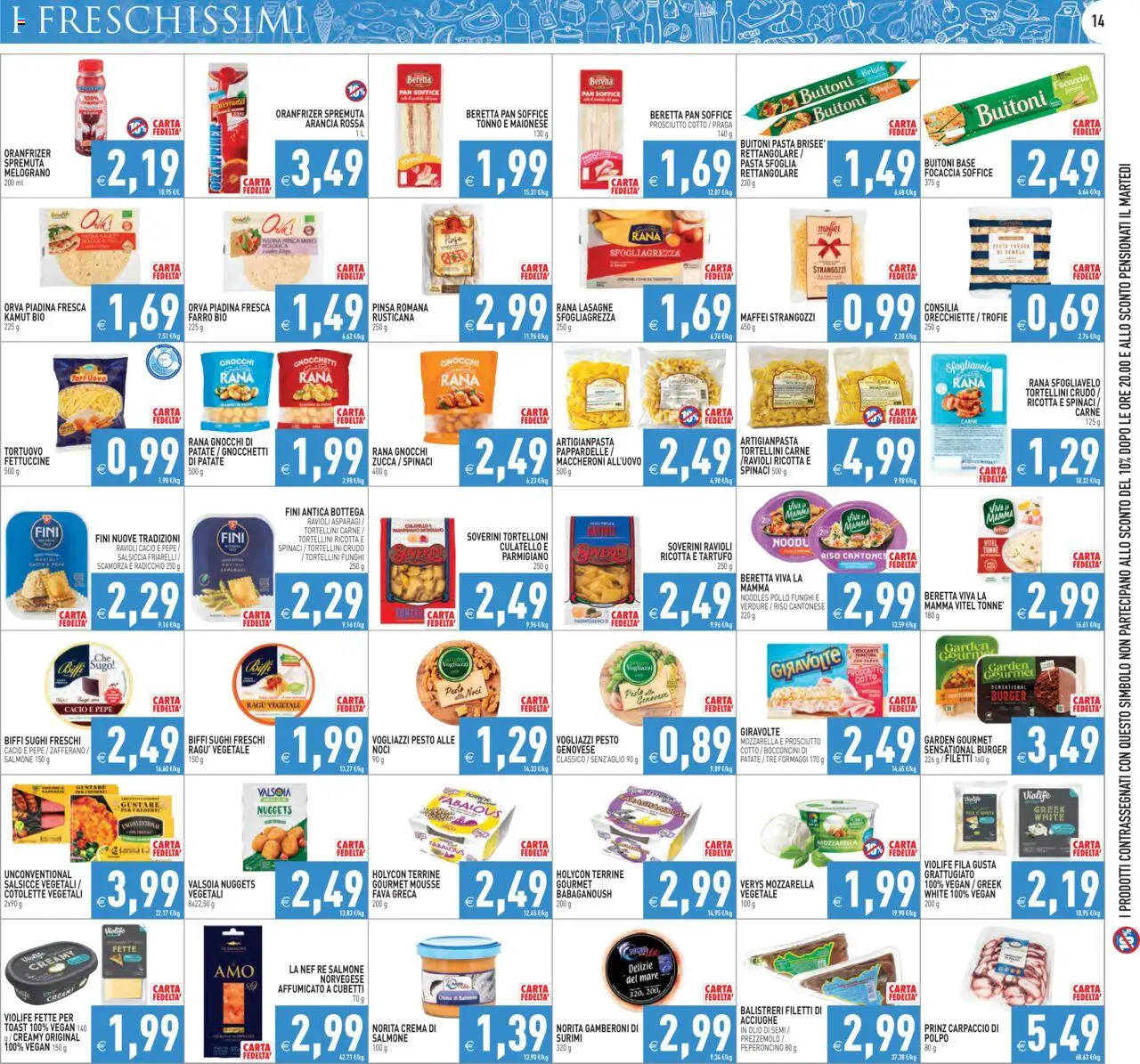 Volantino PIM Supermercati del 17.09.2025 | Pagina: 14 | Prodotti: Pesto, Acciughe, Tortelloni, Farro