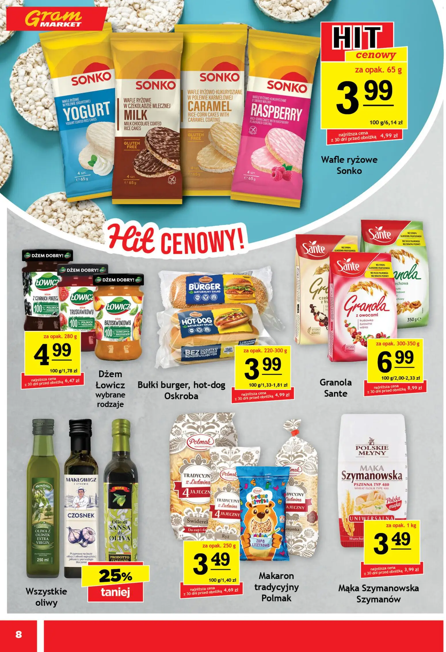 Gram Market gazetka od 15.04.2026 | Strona: 8 | Produkty: Wafle, Granola, Dżem, Zupa