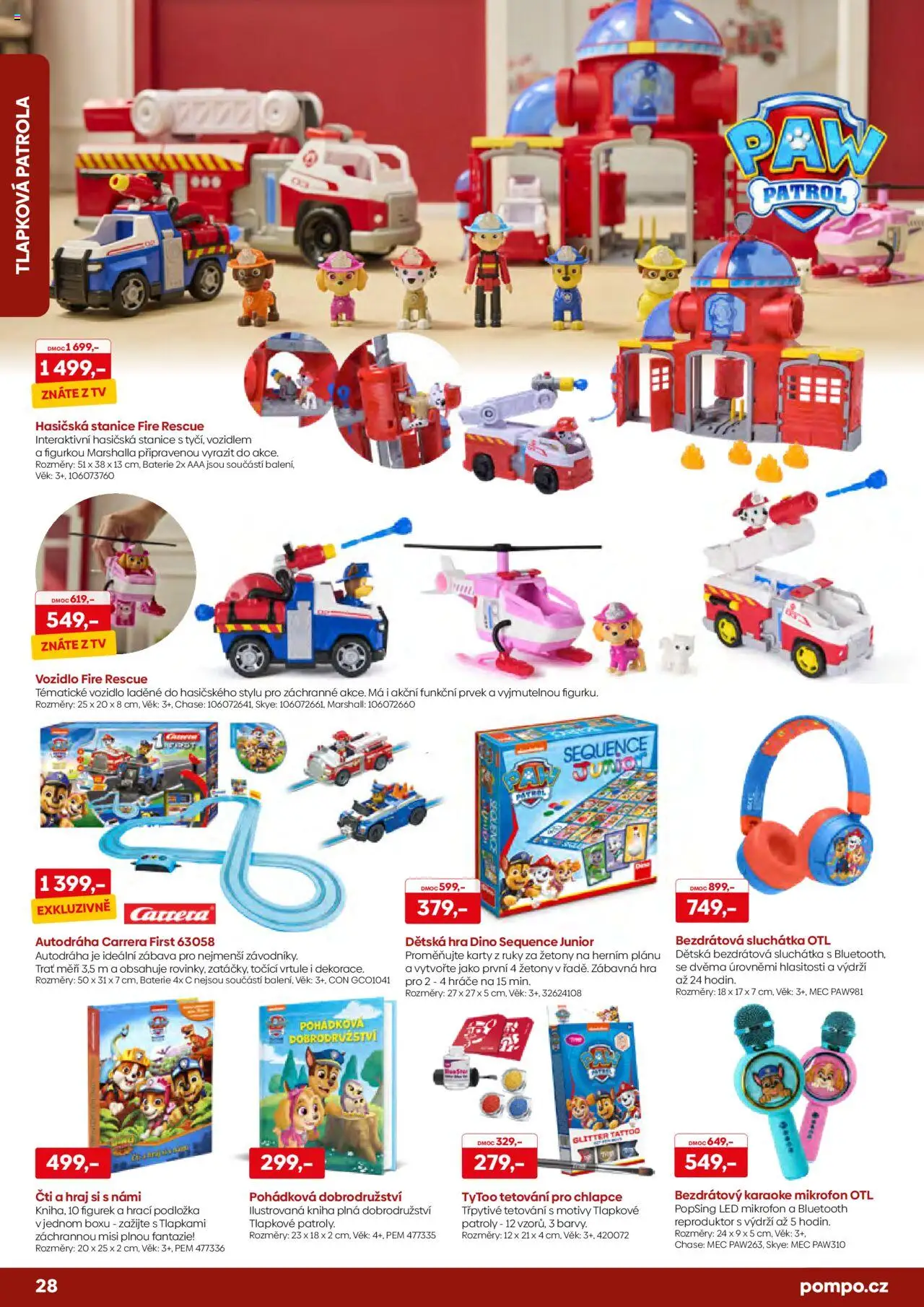 POMPO katalog Vánoce 2025 od 16.10.2025 | Strana: 28 | Produkty: Tv, Sluchátka, Reproduktor, LED