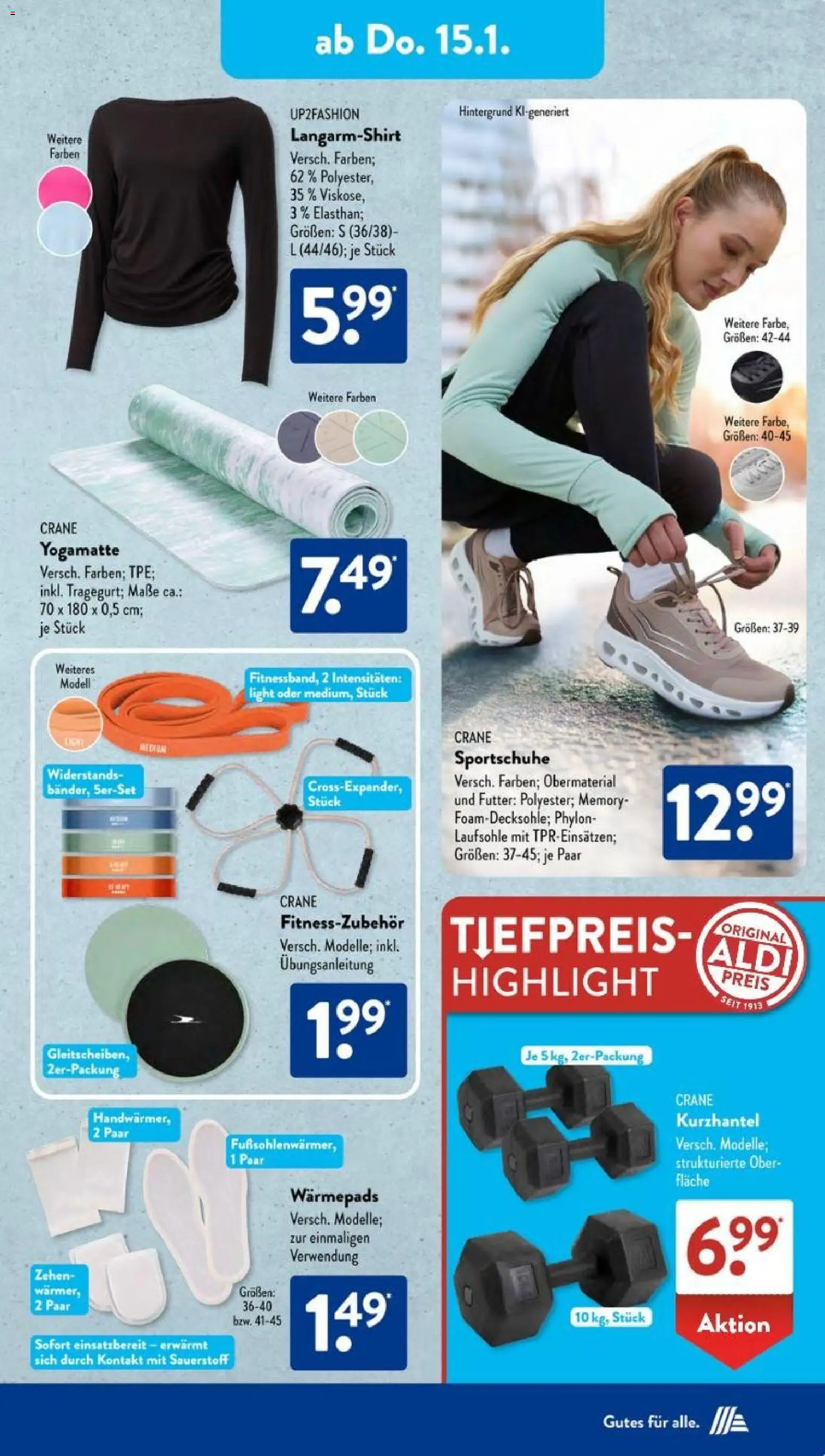 Aldi Süd Prospekt 	 – gültig ab 12.01.2026 | Seite: 11 | Produkte: Up2fashion, Langarmshirt